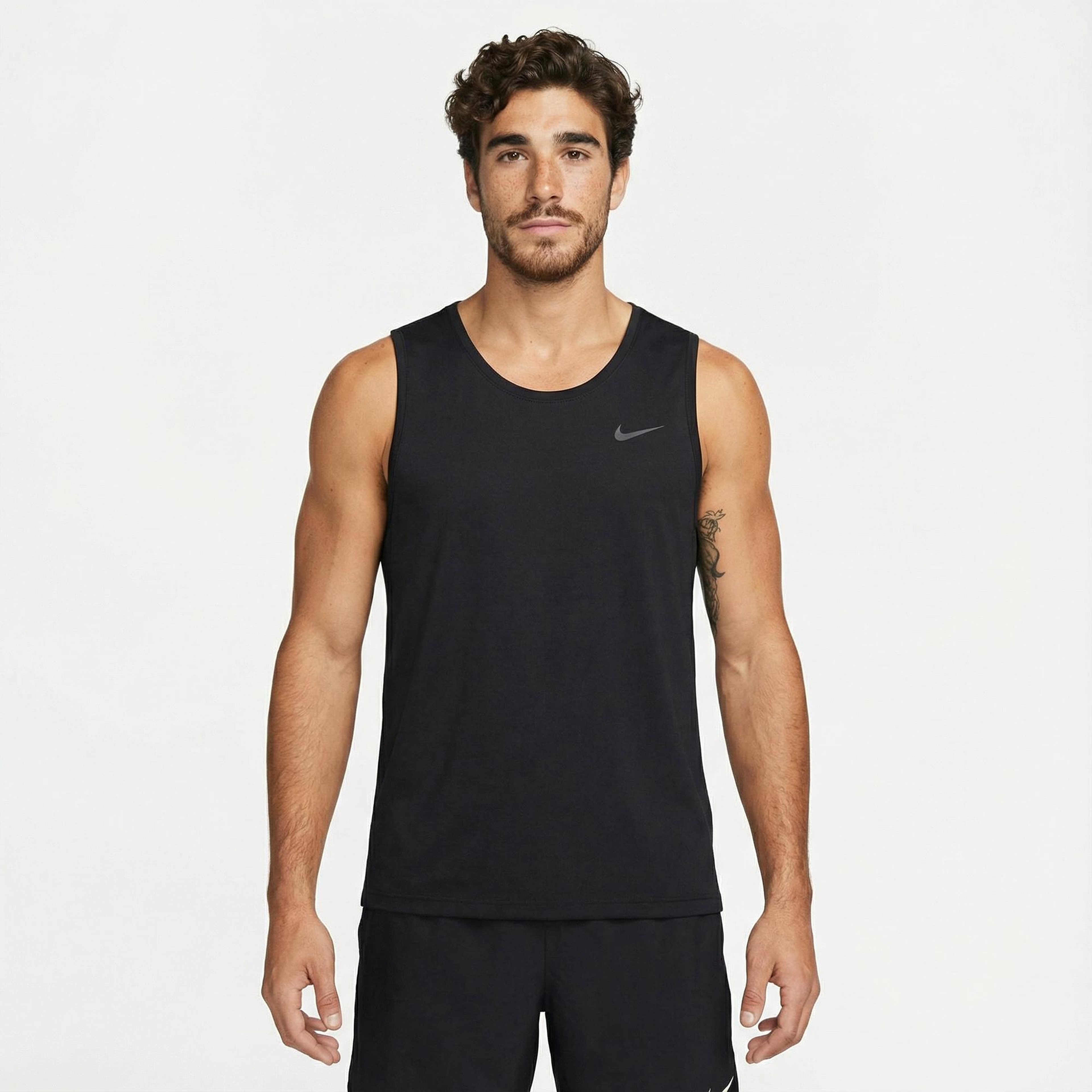 Nike Dri-Fit Primary Tank Erkek Siyah Kolsuz T-Shirt
