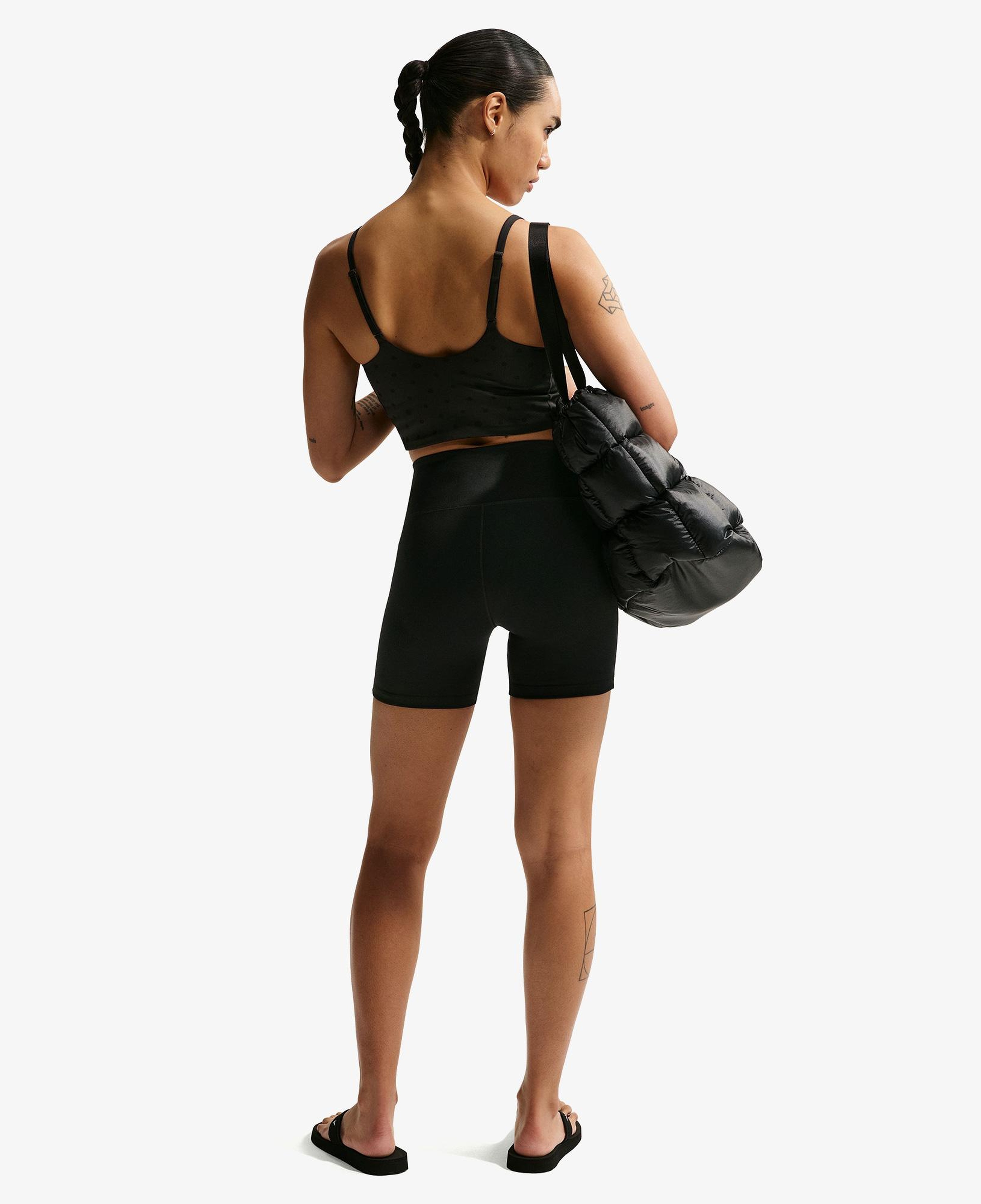 Nike Dri-Fit One Yüksel Belli 13 cm Kadın Siyah Kısa Tayt