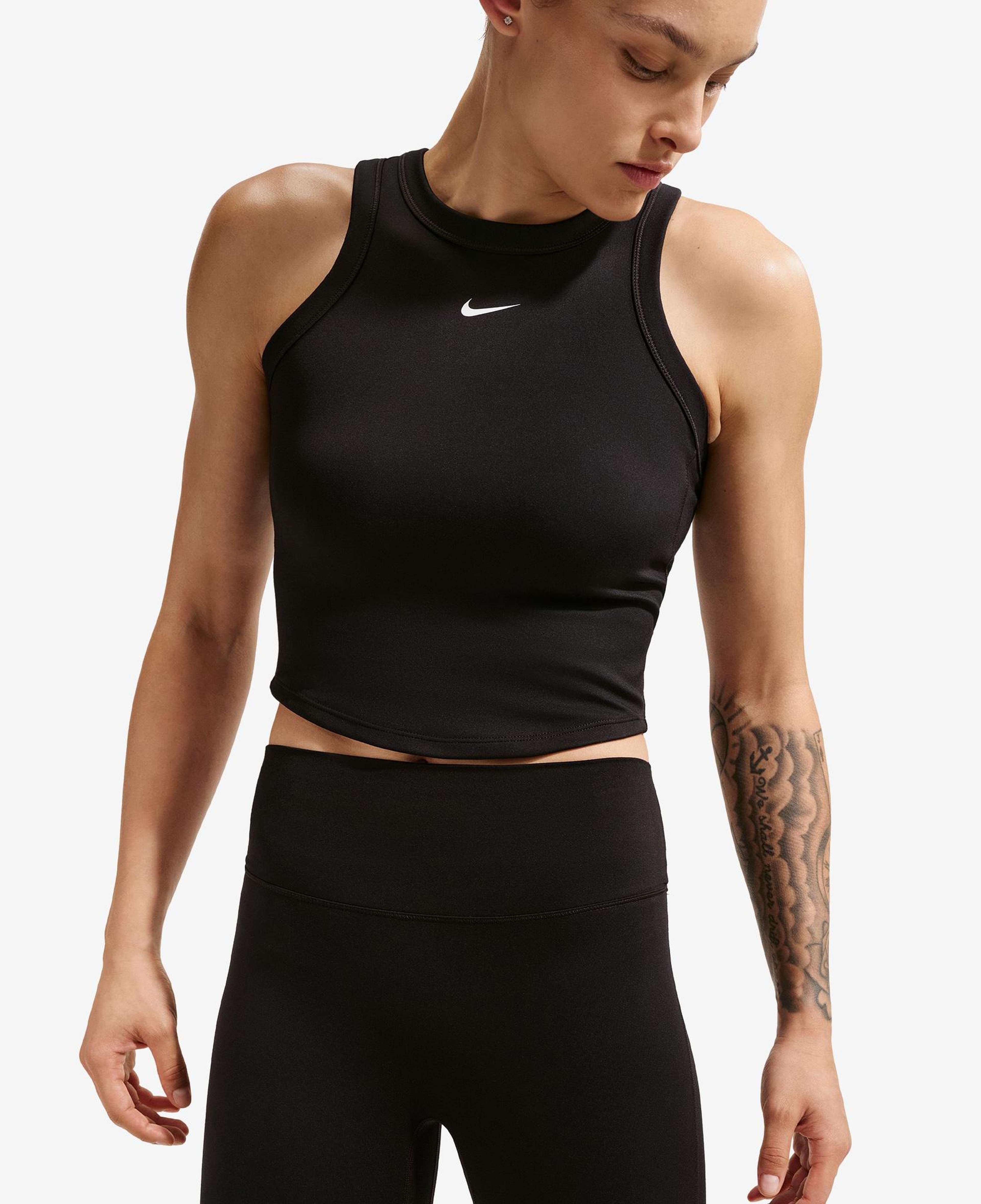 Nike Dri-Fit One Yüksek Belli 20 cm Kadın Siyah Kısa Tayt