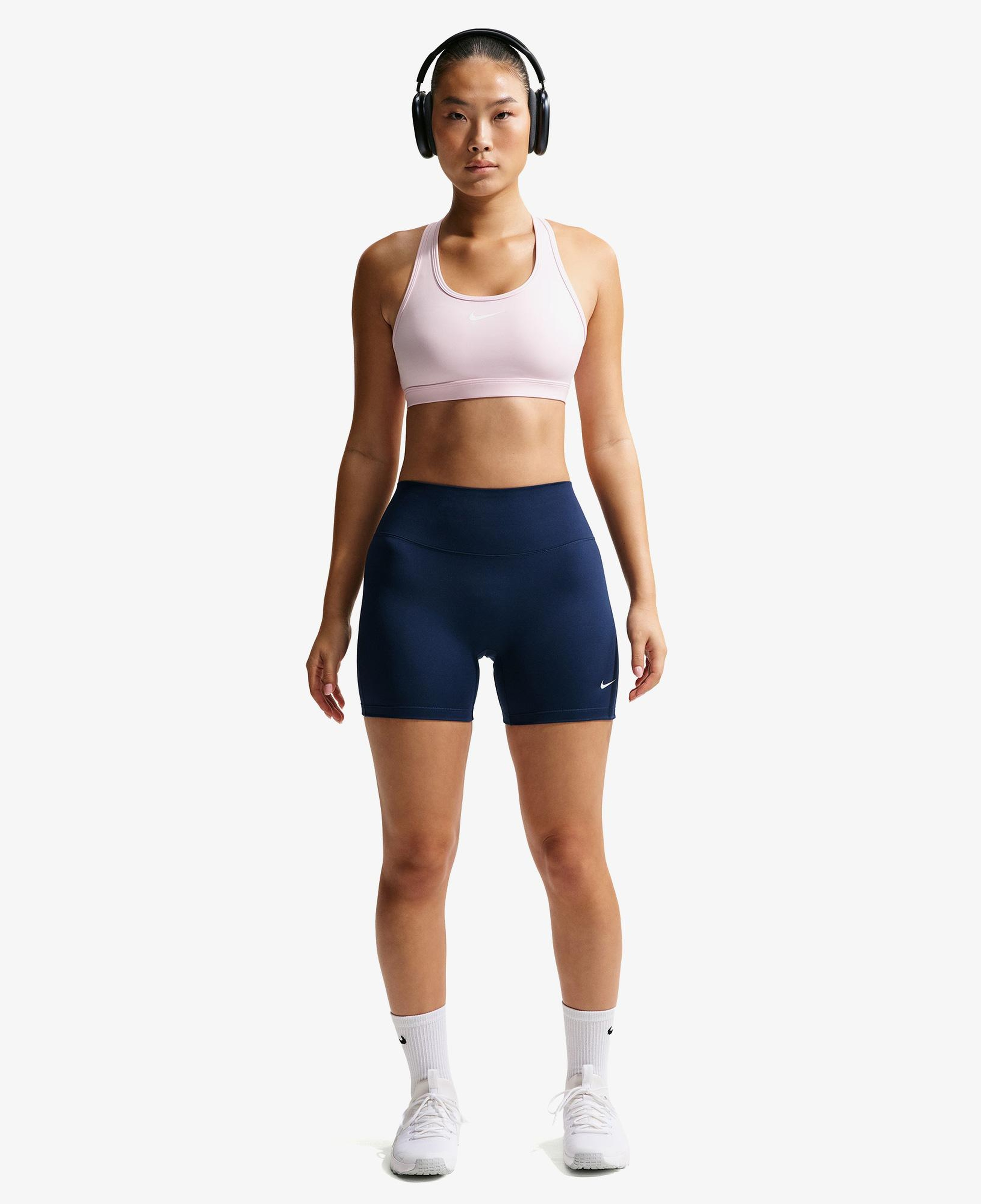 Nike Dri-Fit One Yüksel Belli 13 cm Kadın Lacivert Kısa Tayt