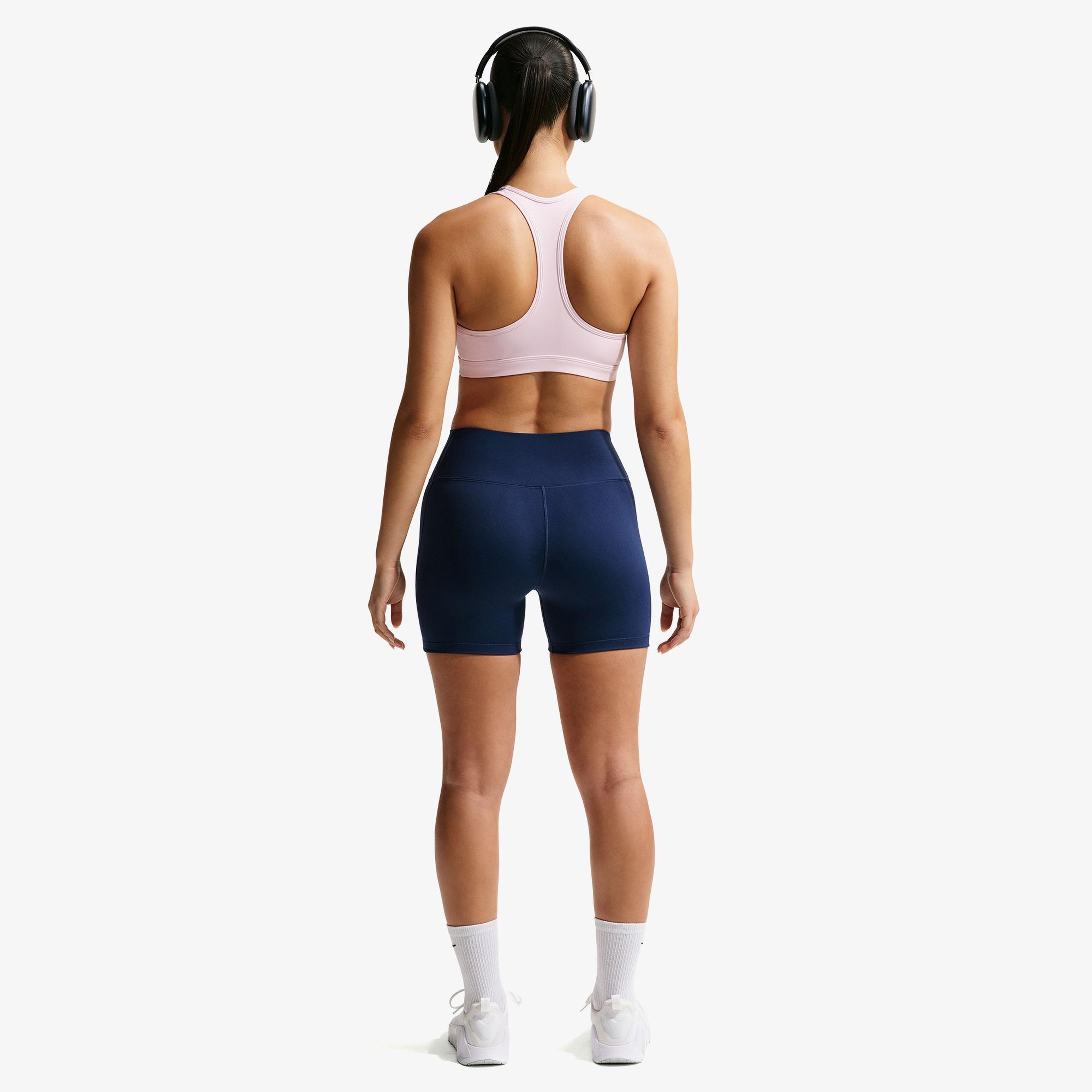 Nike Dri-Fit One Yüksel Belli 13 cm Kadın Lacivert Kısa Tayt