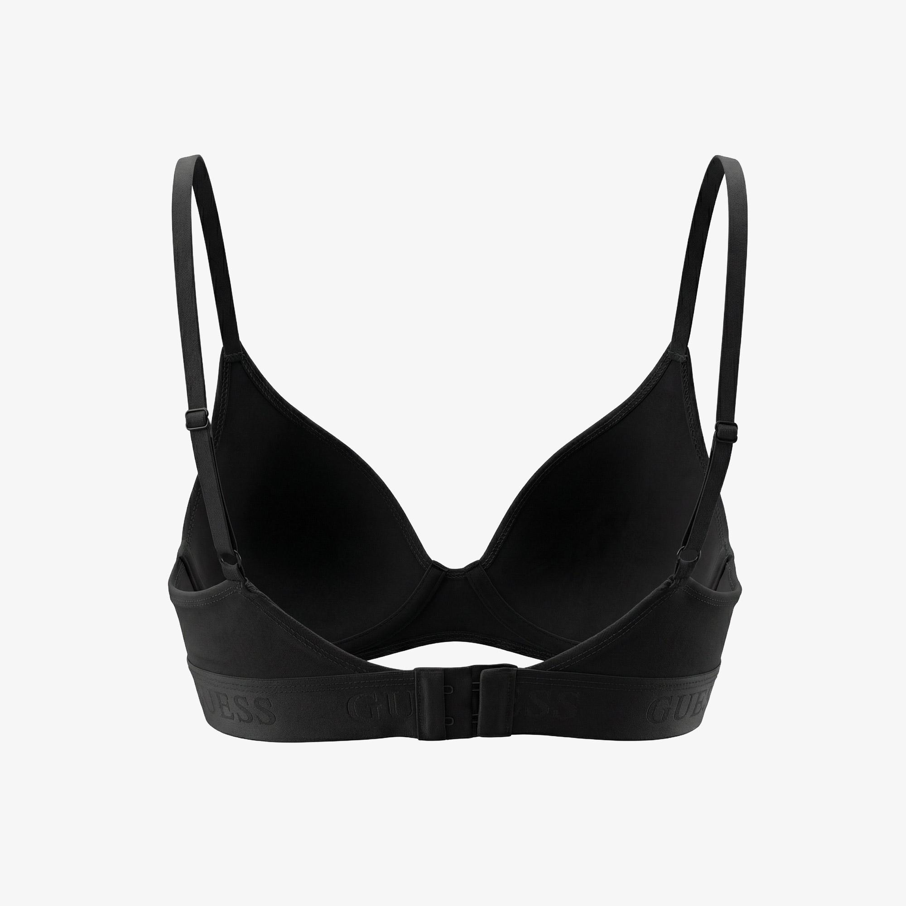 Guess Marika Modal Karışımlı Üçgen Kadın Siyah Sütyen