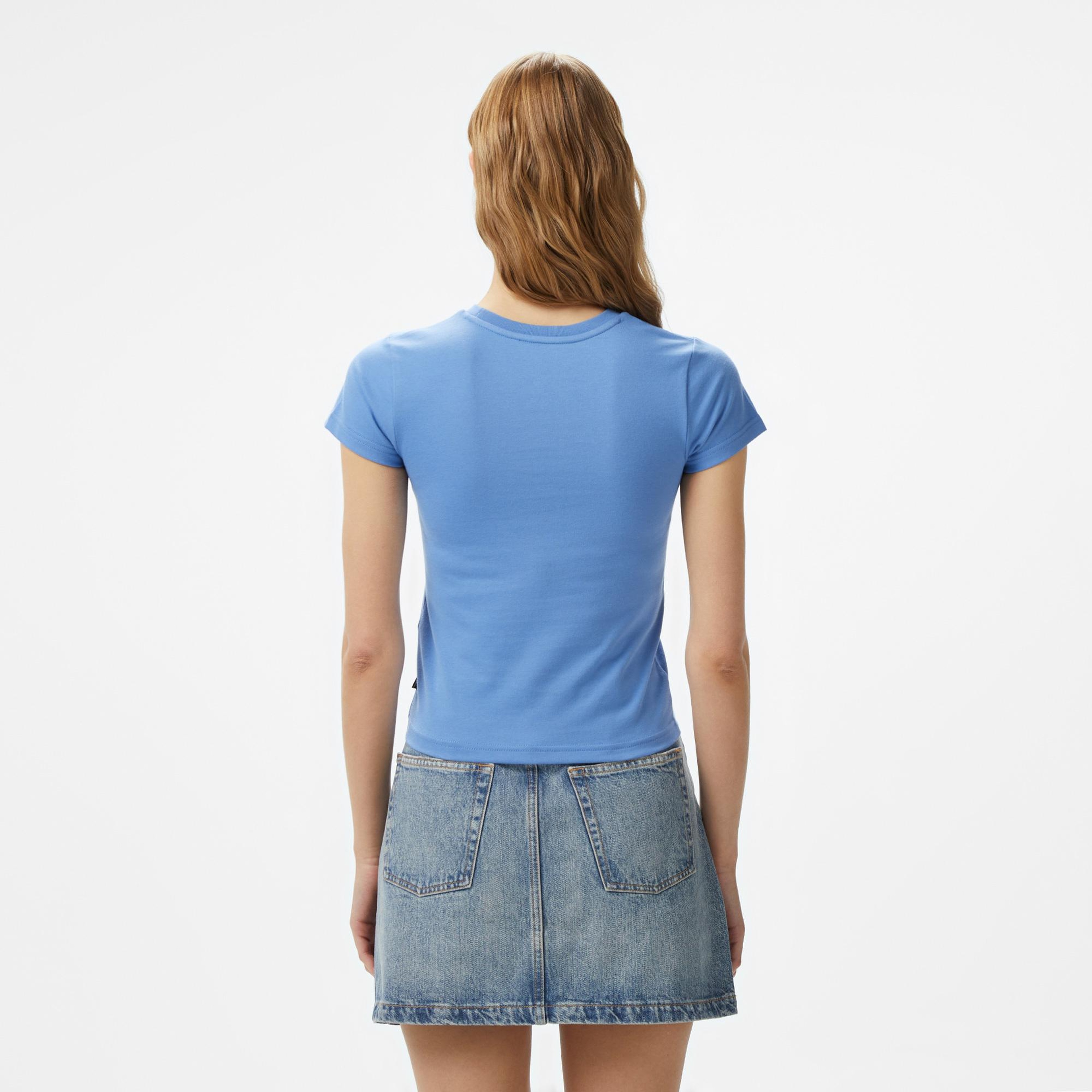 Converse Slim Fit Kadın Mavi T-Shirt