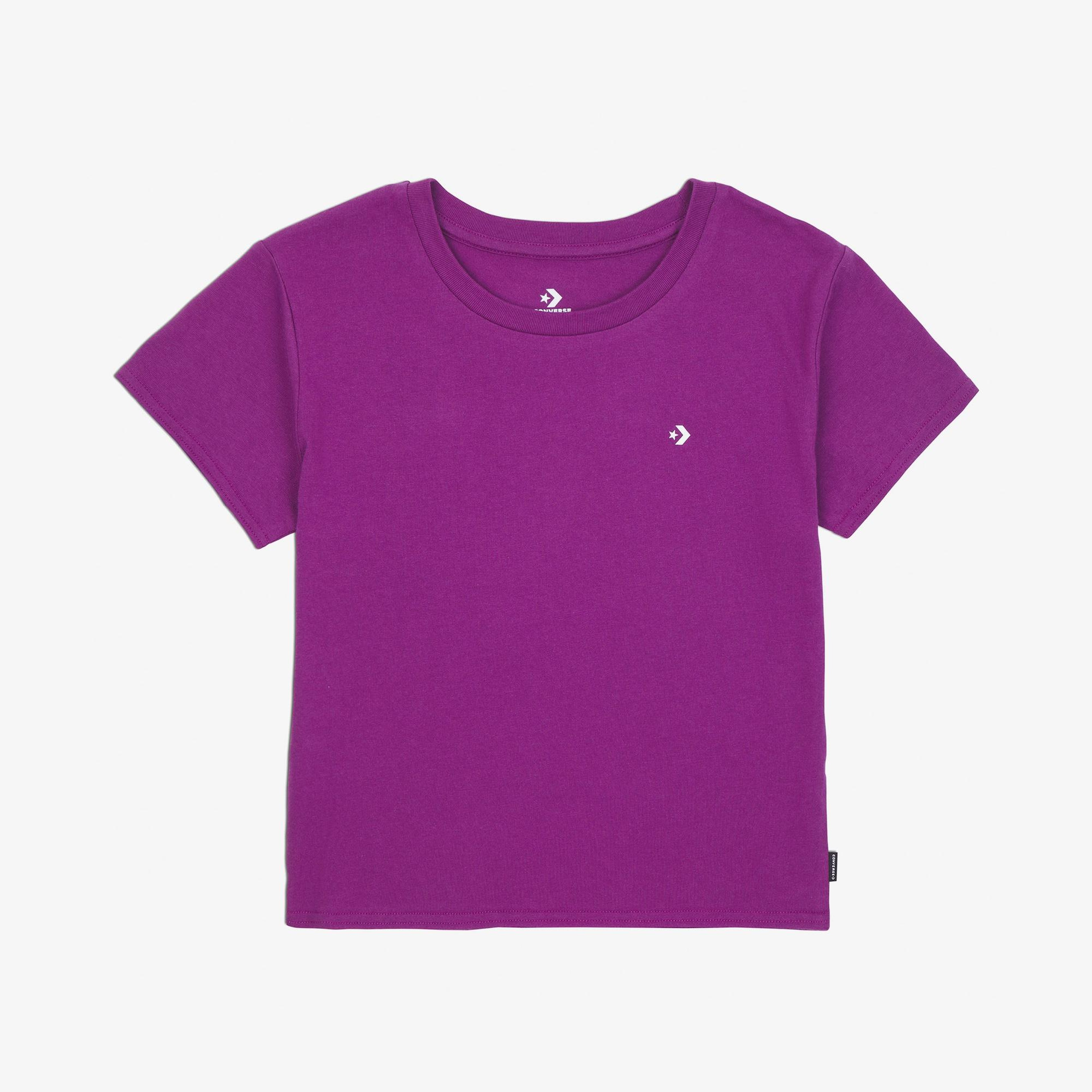 Converse Slim Fit Kadın Mor T-Shirt