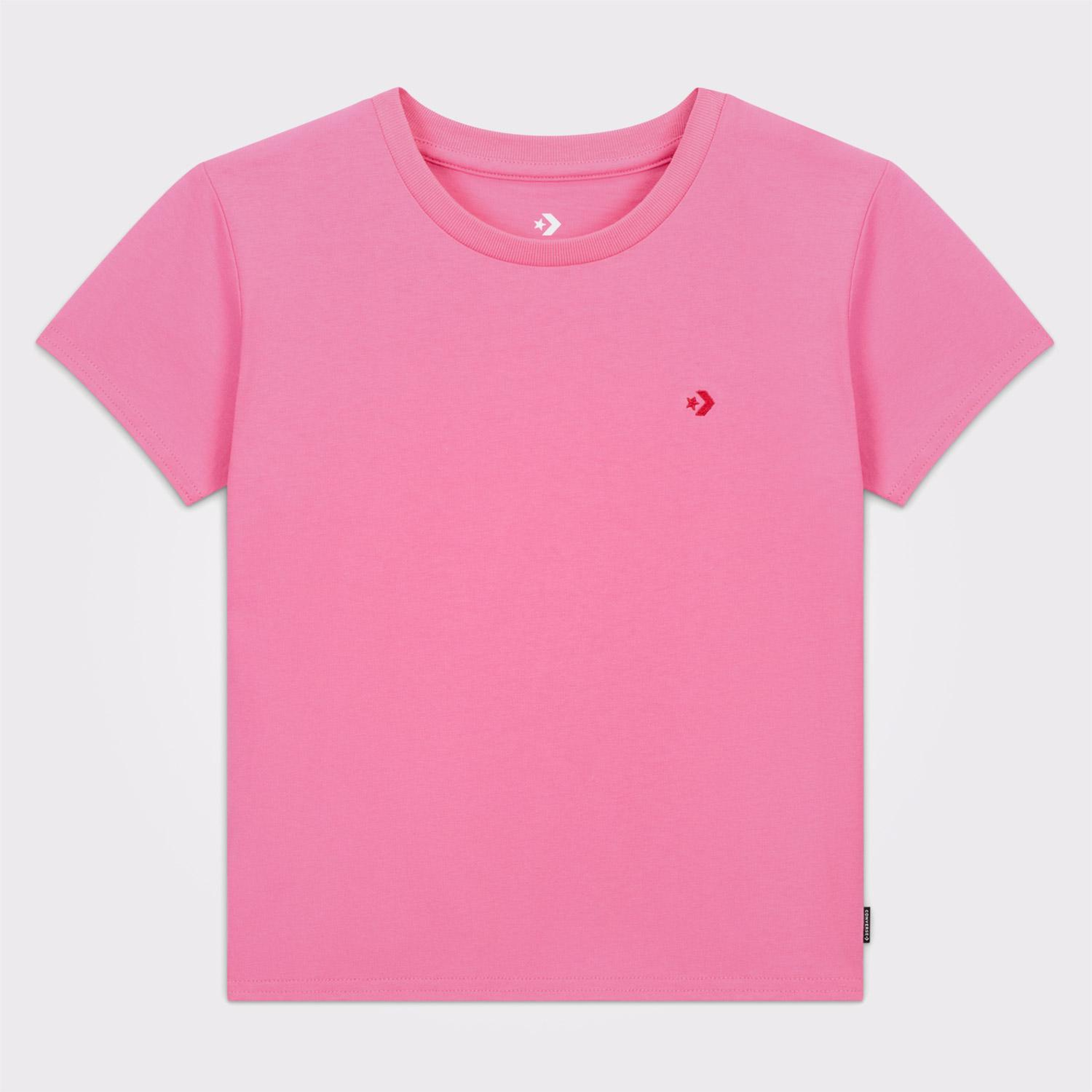 Converse Slim Fit Kadın Pembe T-Shirt
