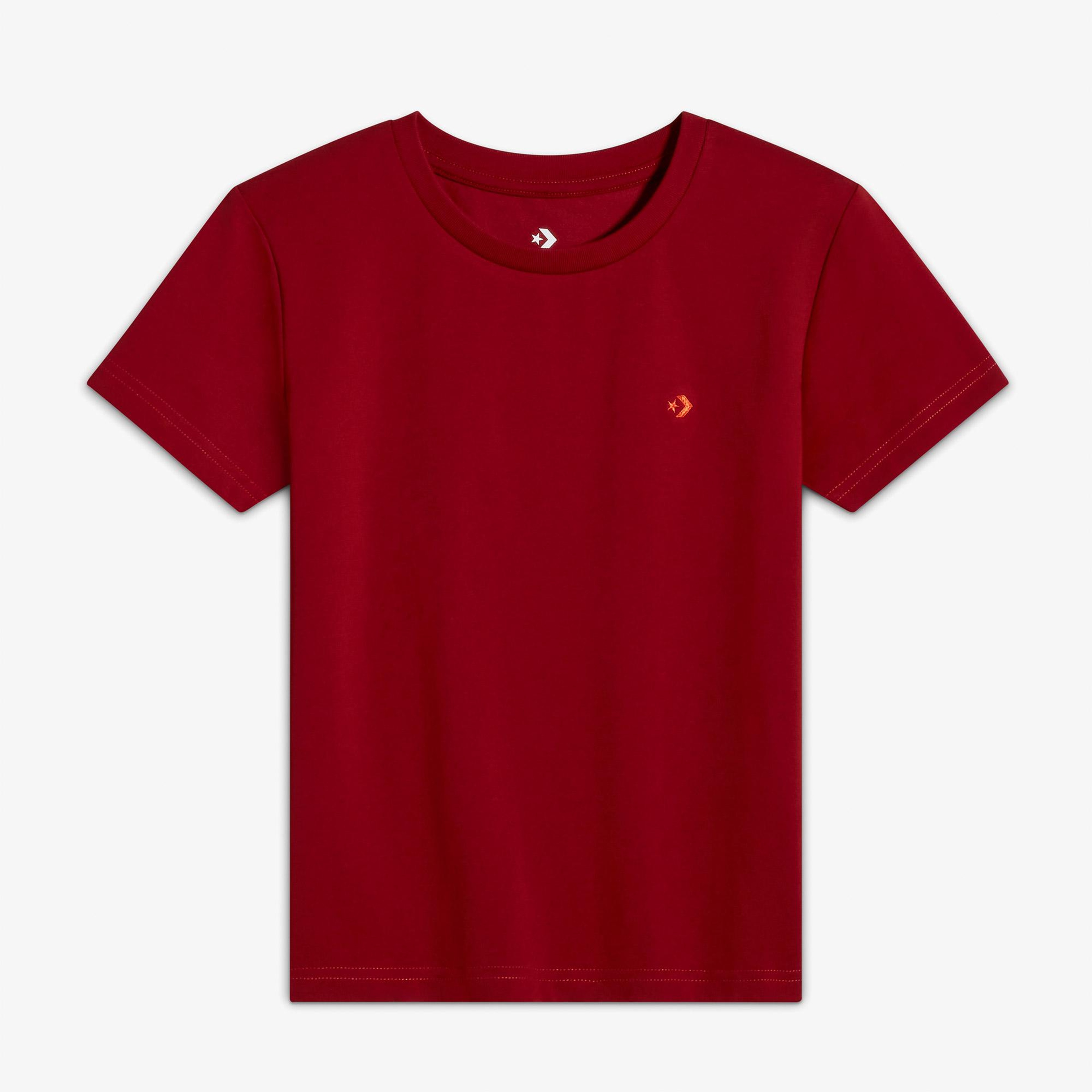 Converse Slim Fit Kadın Bordo T-Shirt