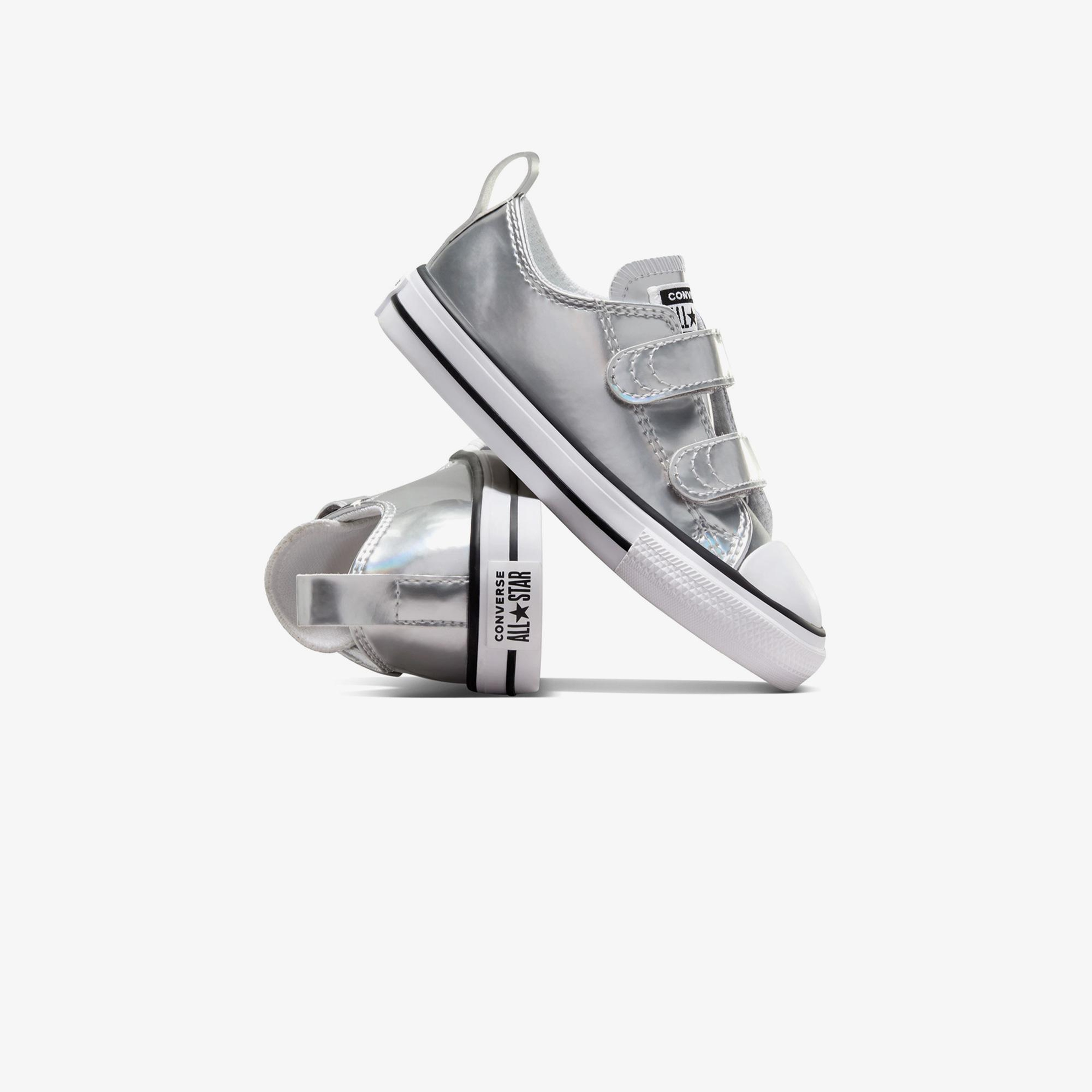 Converse Chuck Taylor All Star 2V Metallic Çocuk Gri Sneaker