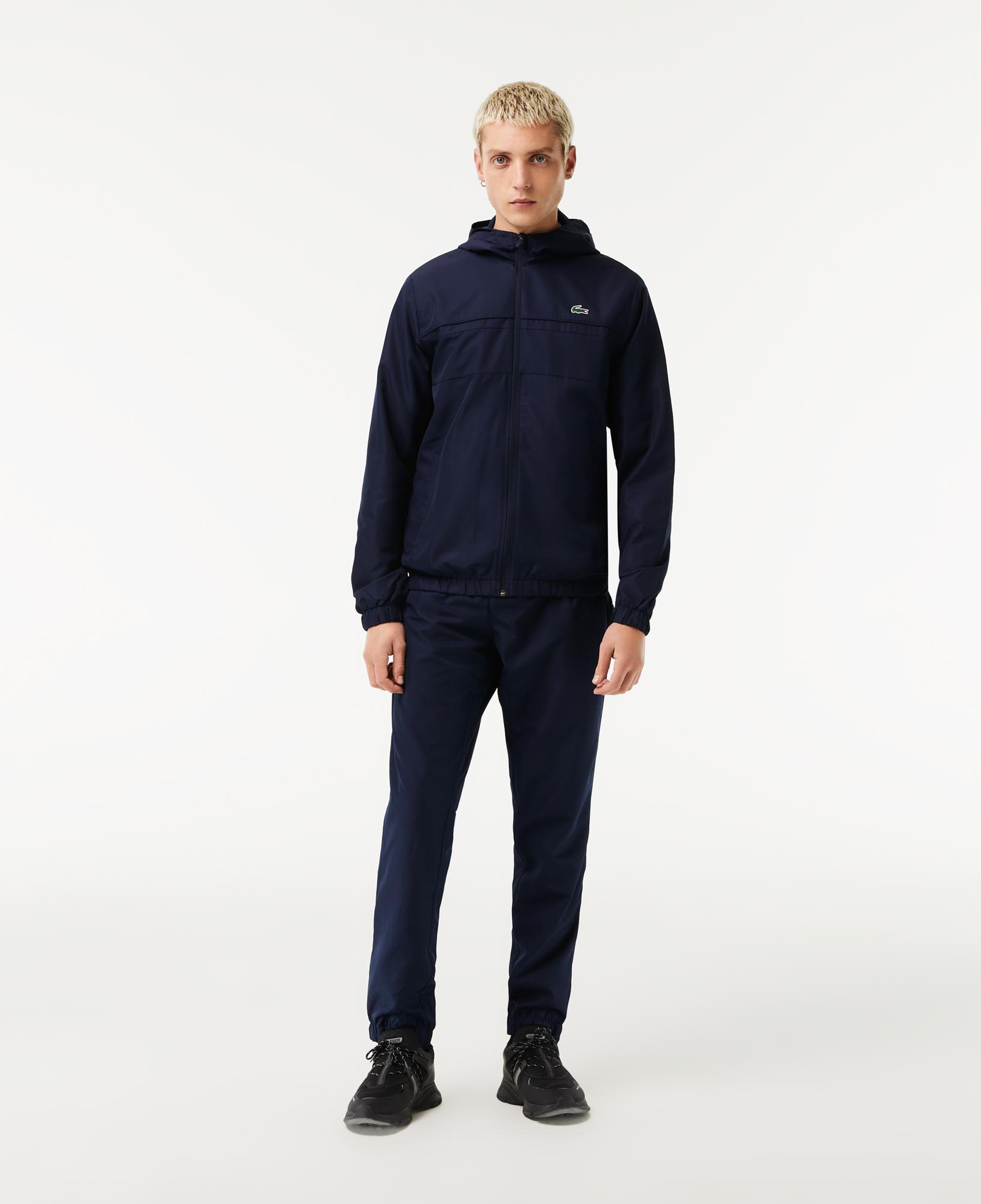 Lacoste Erkek Regular Fit Kapüşonlu Baskılı Lacivert Eşofman Takımı