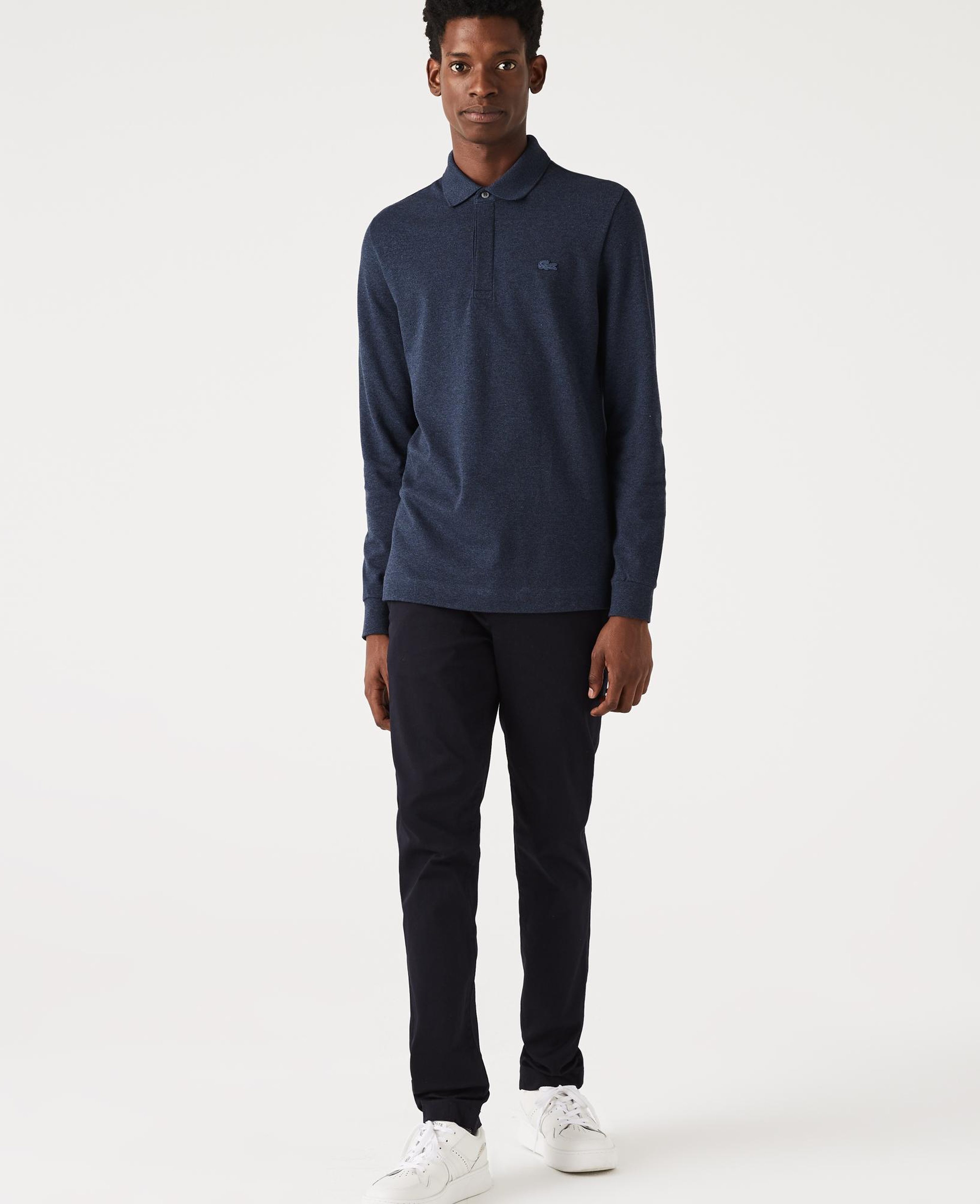 Lacoste Paris Erkek Regular Fit Uzun Kollu Mavi Polo