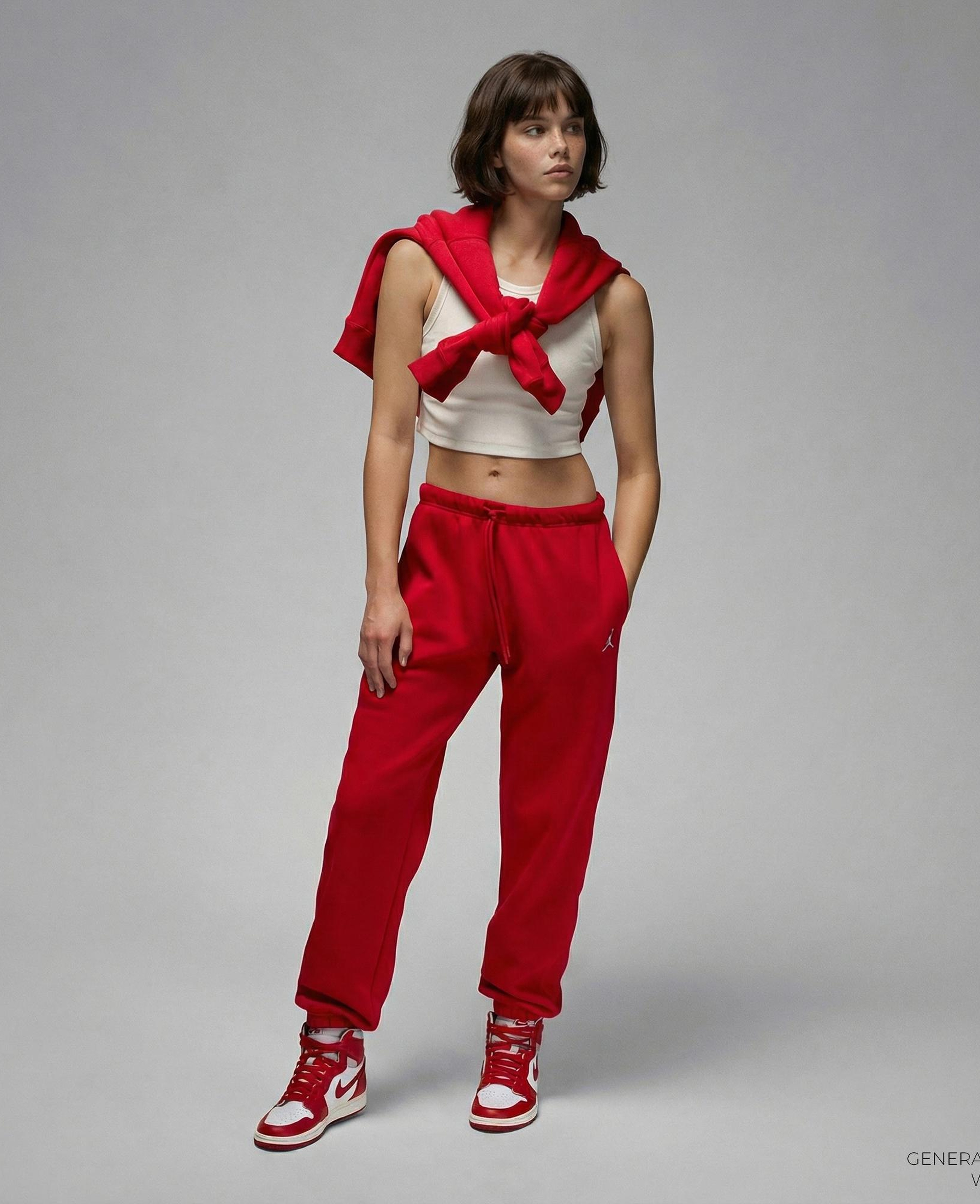 Jordan Brooklyn Fleece Kadın Kırmızı Eşofman Altı