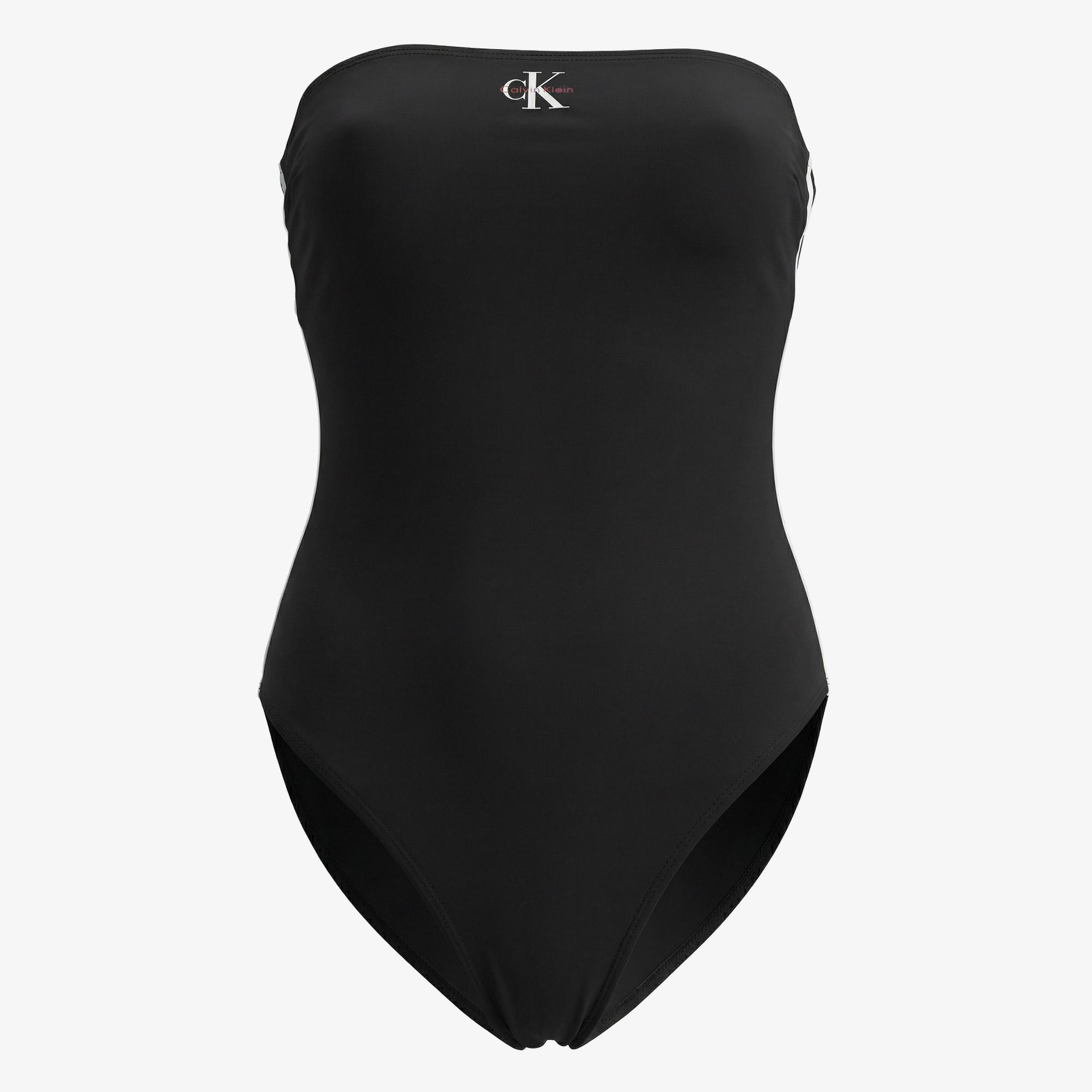Calvin Klein Strapless One Piece Kadın Siyah Mayo