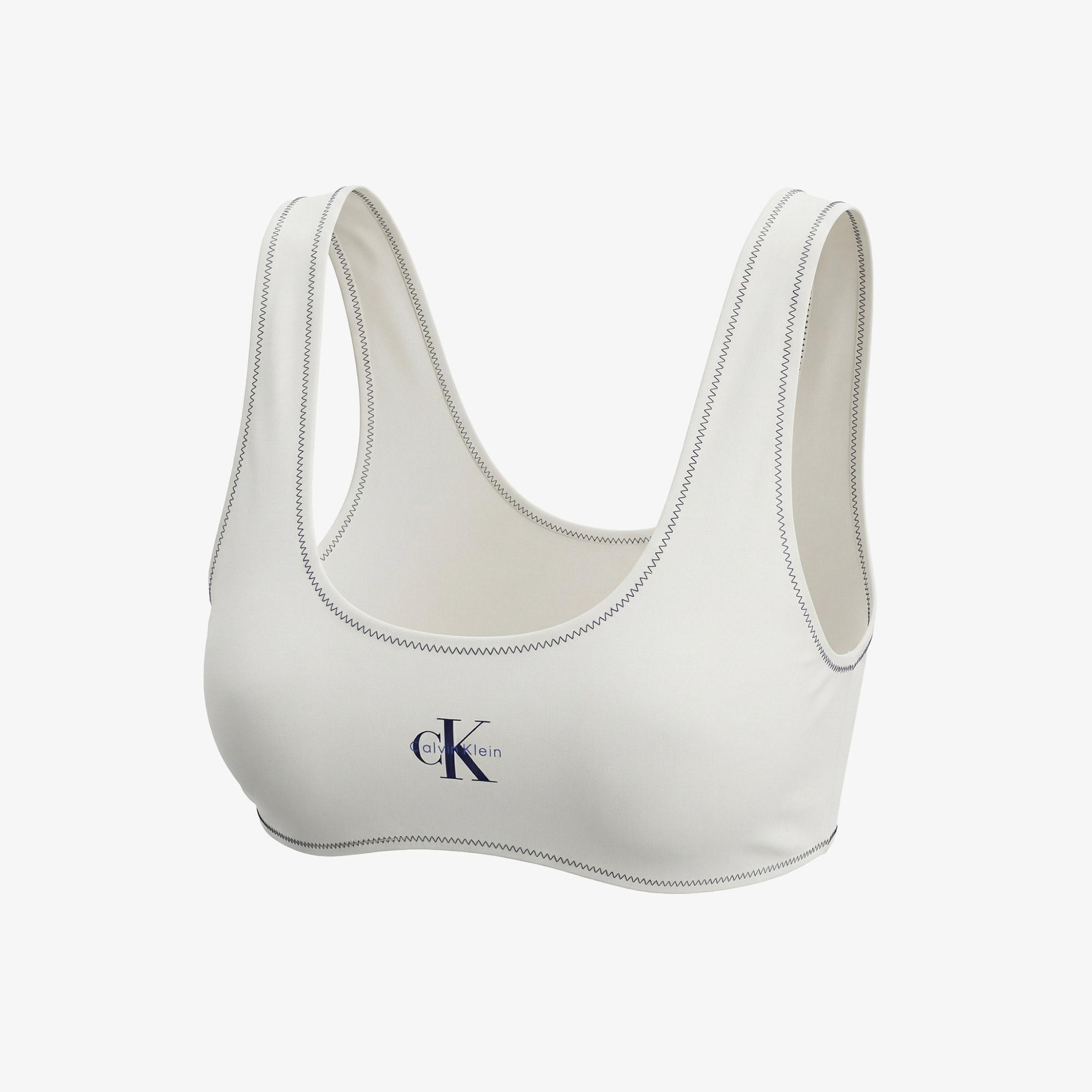 Calvin Klein Spor Sütyenilette Kadın Beyaz Bikini Üstü