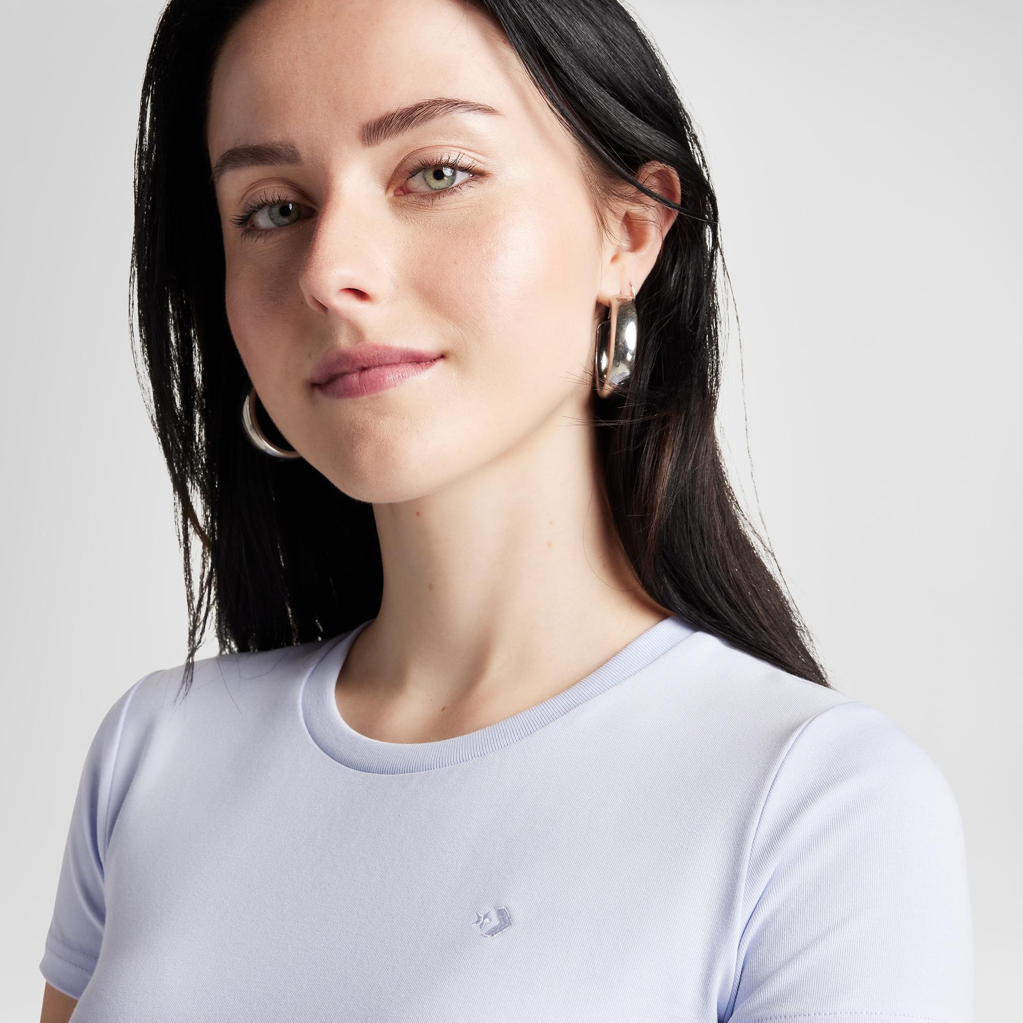 Converse Slim Fit Kadın Lila T-Shirt