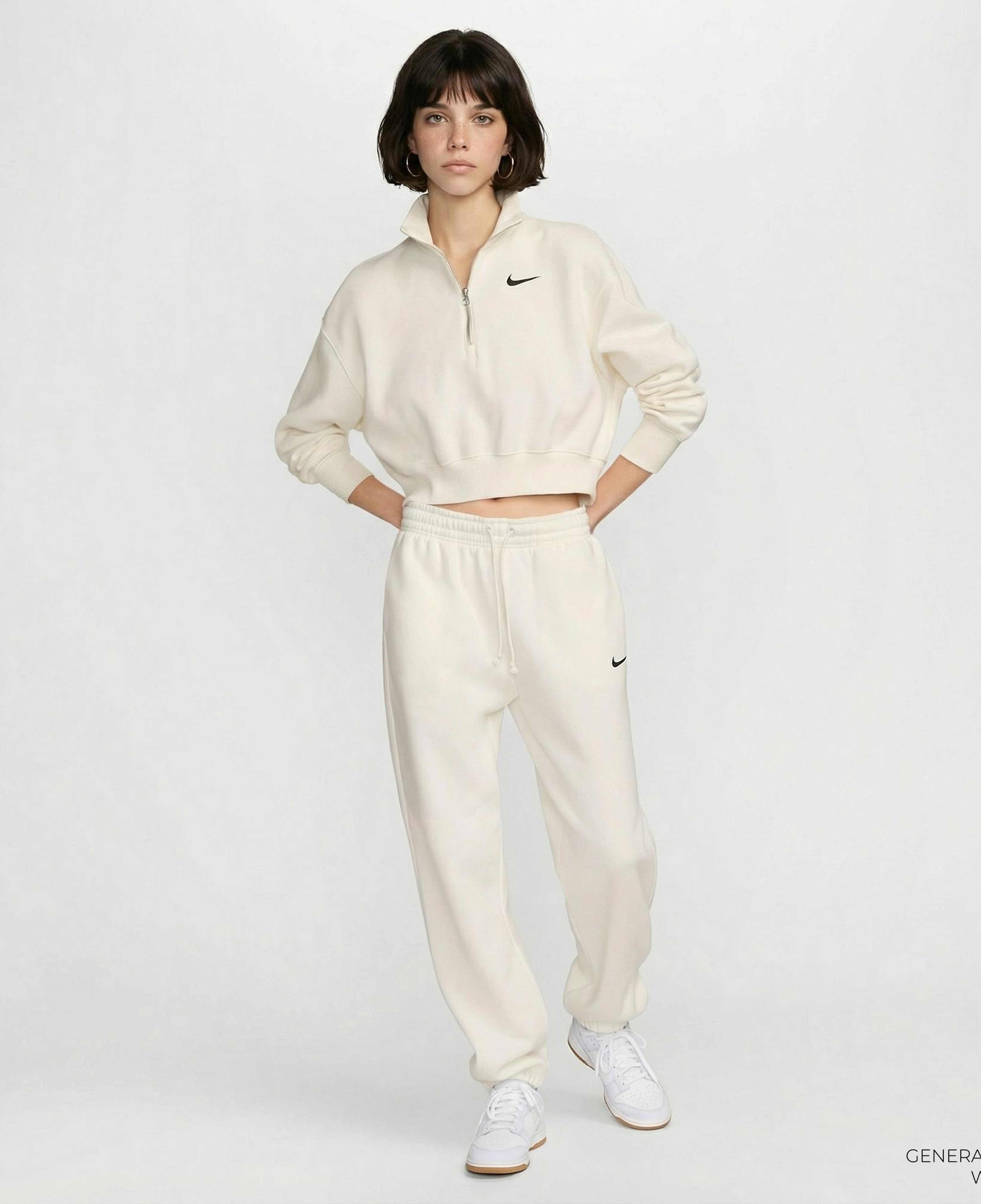 Nike Sportswear Phoenix Fleece Kadın Beyaz Eşofman Altı