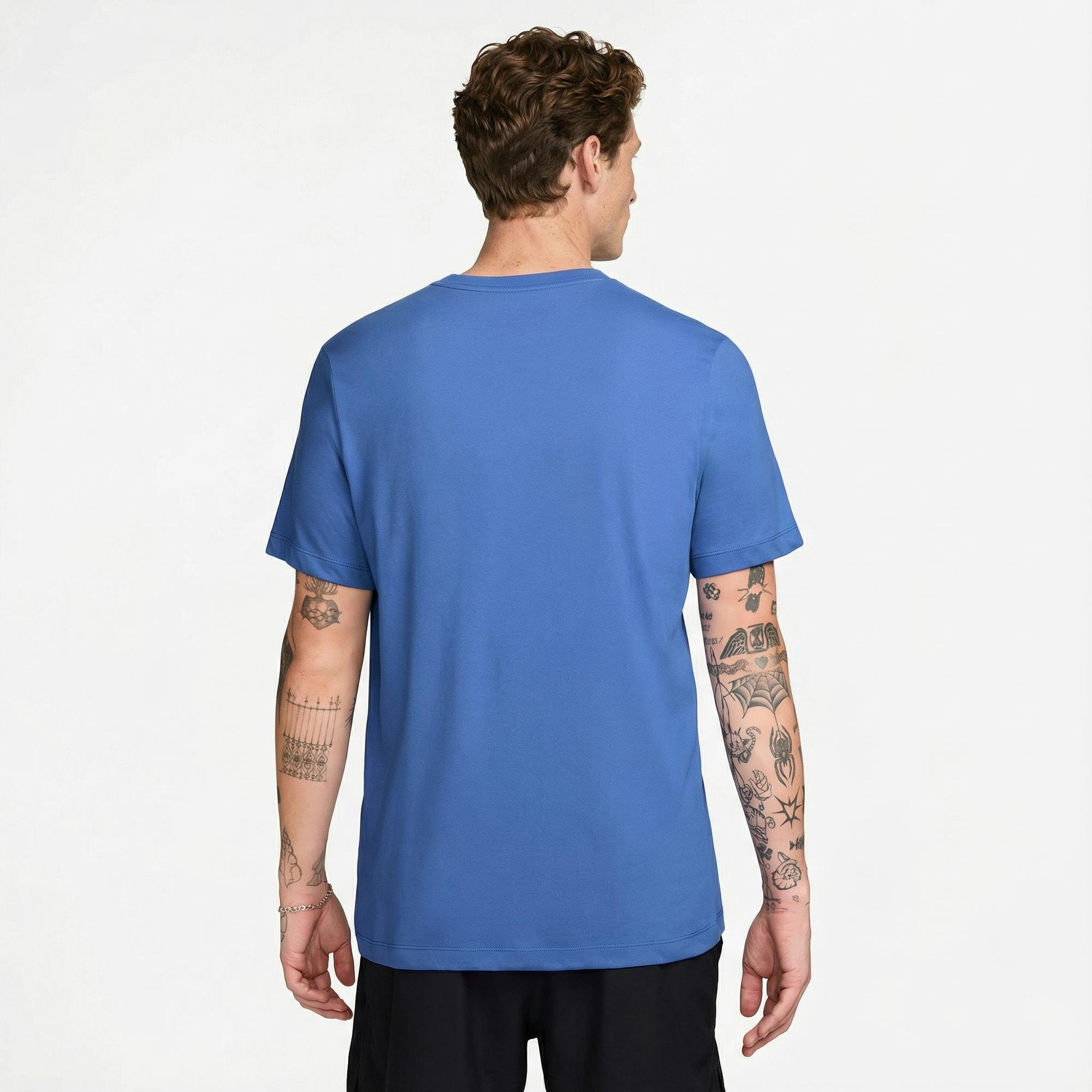 Nike Dri-Fit Crew Solid Erkek Mavi T-Shirt