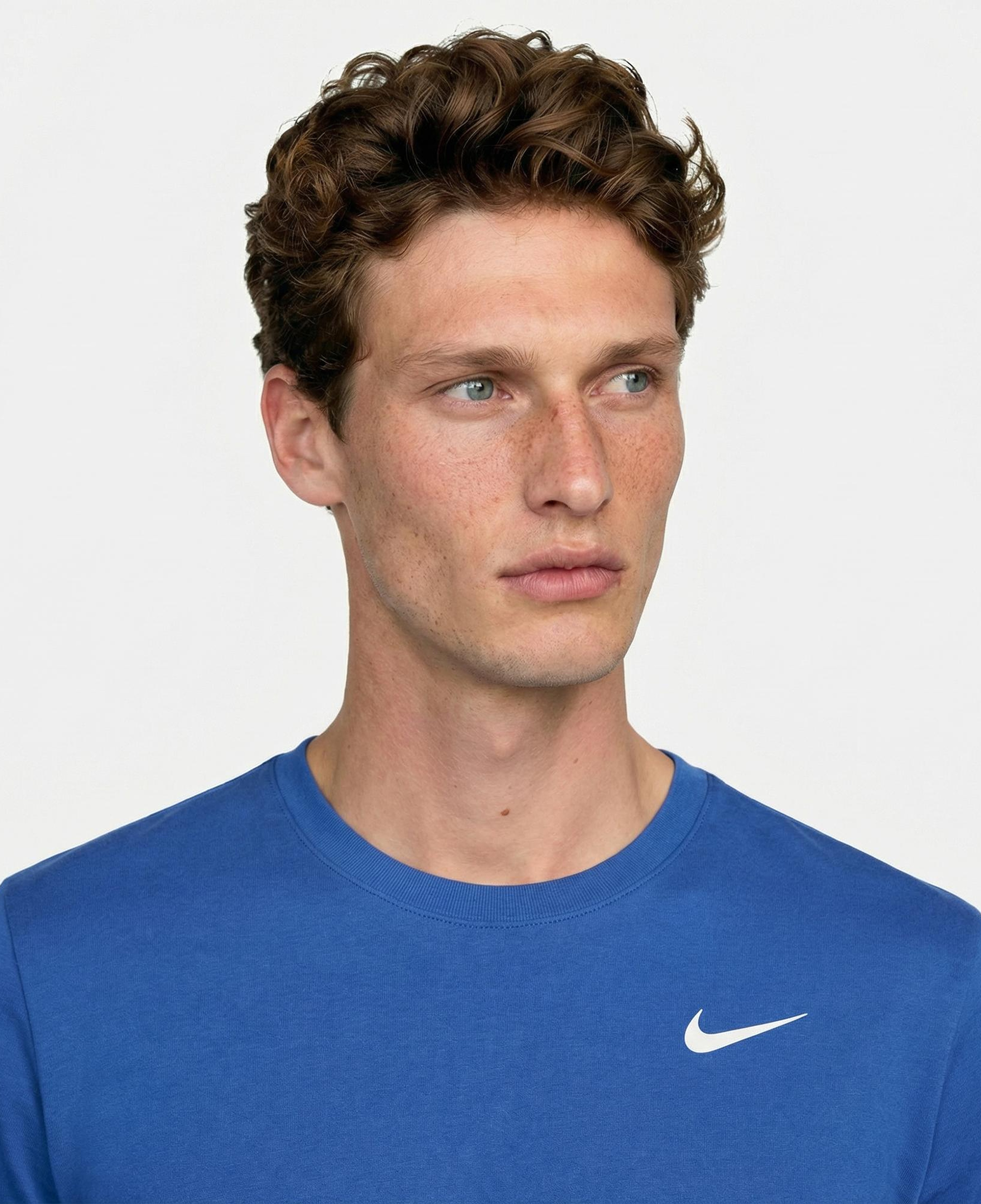 Nike Dri-Fit Crew Solid Erkek Mavi T-Shirt