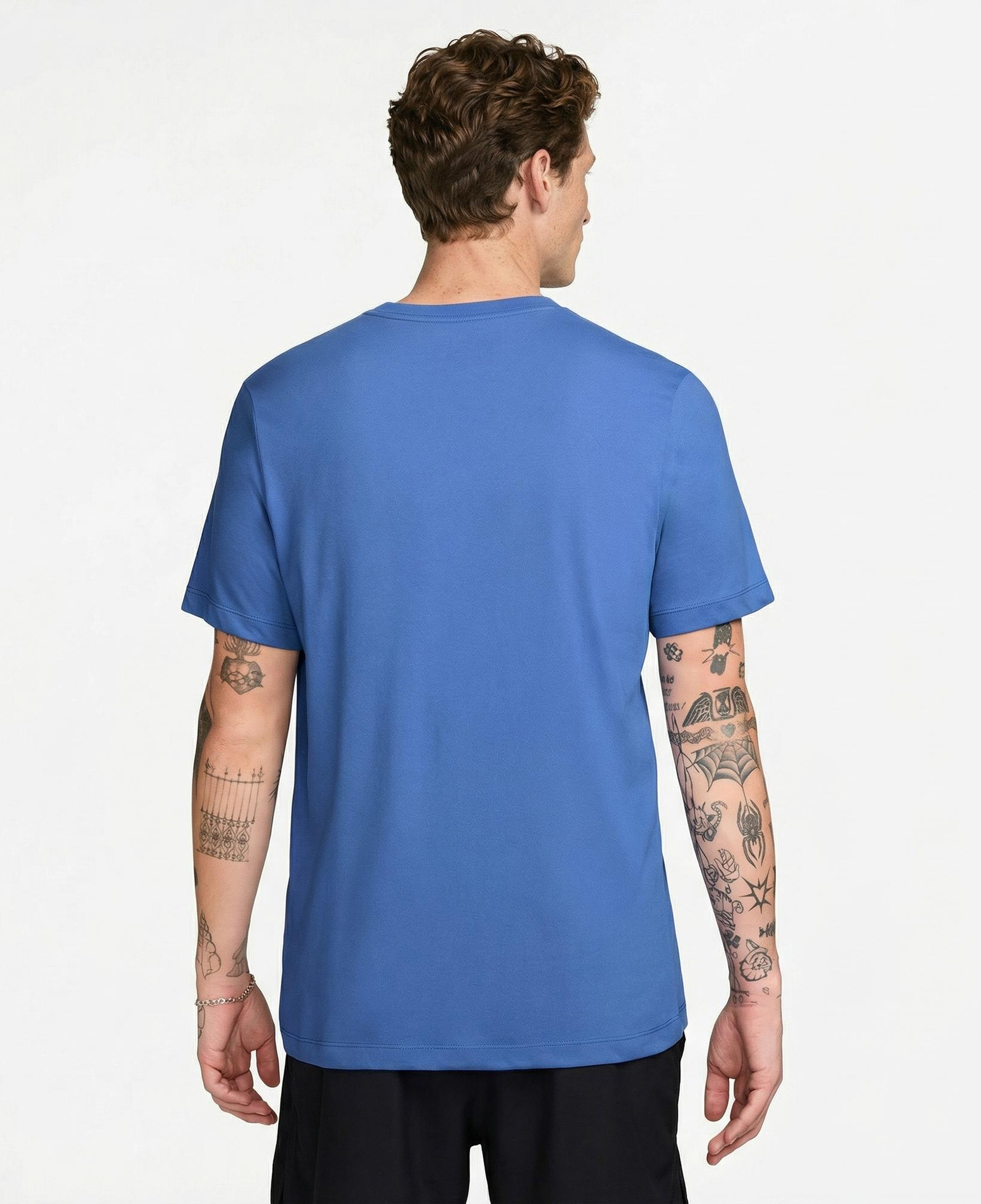 Nike Dri-Fit Crew Solid Erkek Mavi T-Shirt