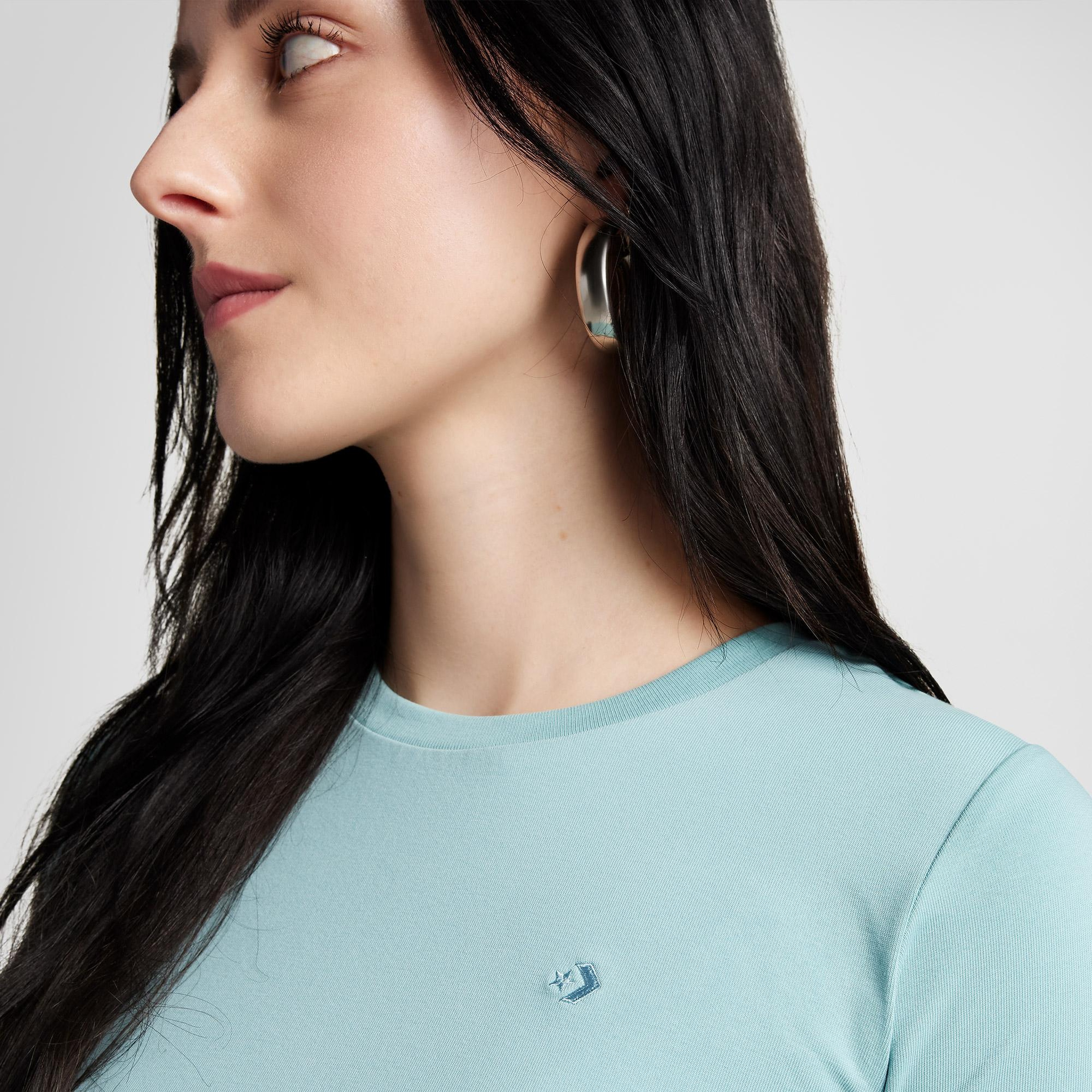 Converse Slim Fit Kadın Açık Mavi T-Shirt