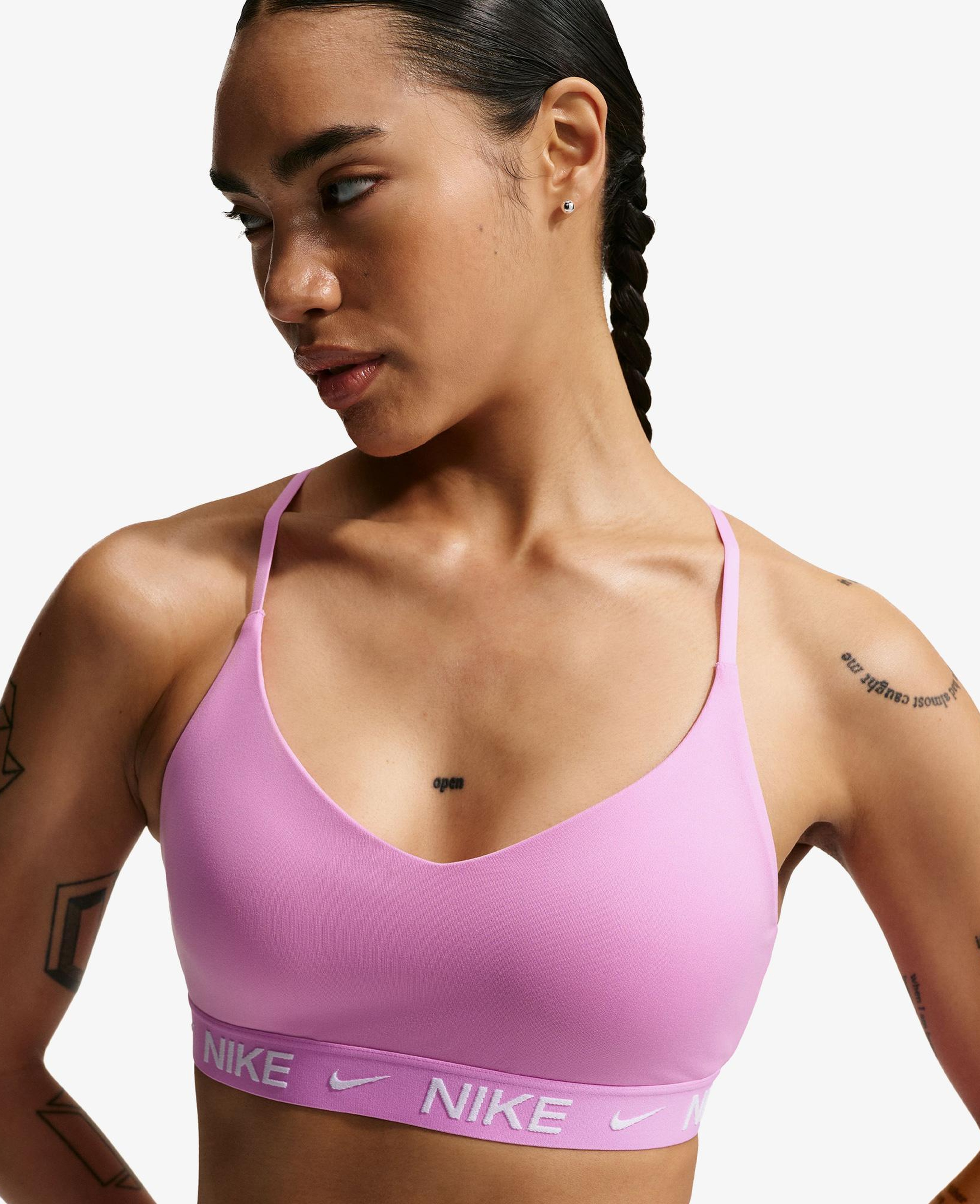 Nike Dri-Fit Indy Light Support Kadın Pembe Bra
