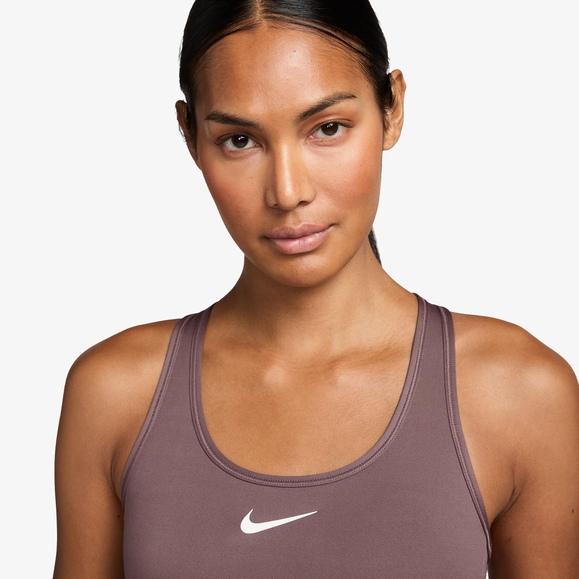 Nike Swoosh Medium Support Kadın Bordo Bra