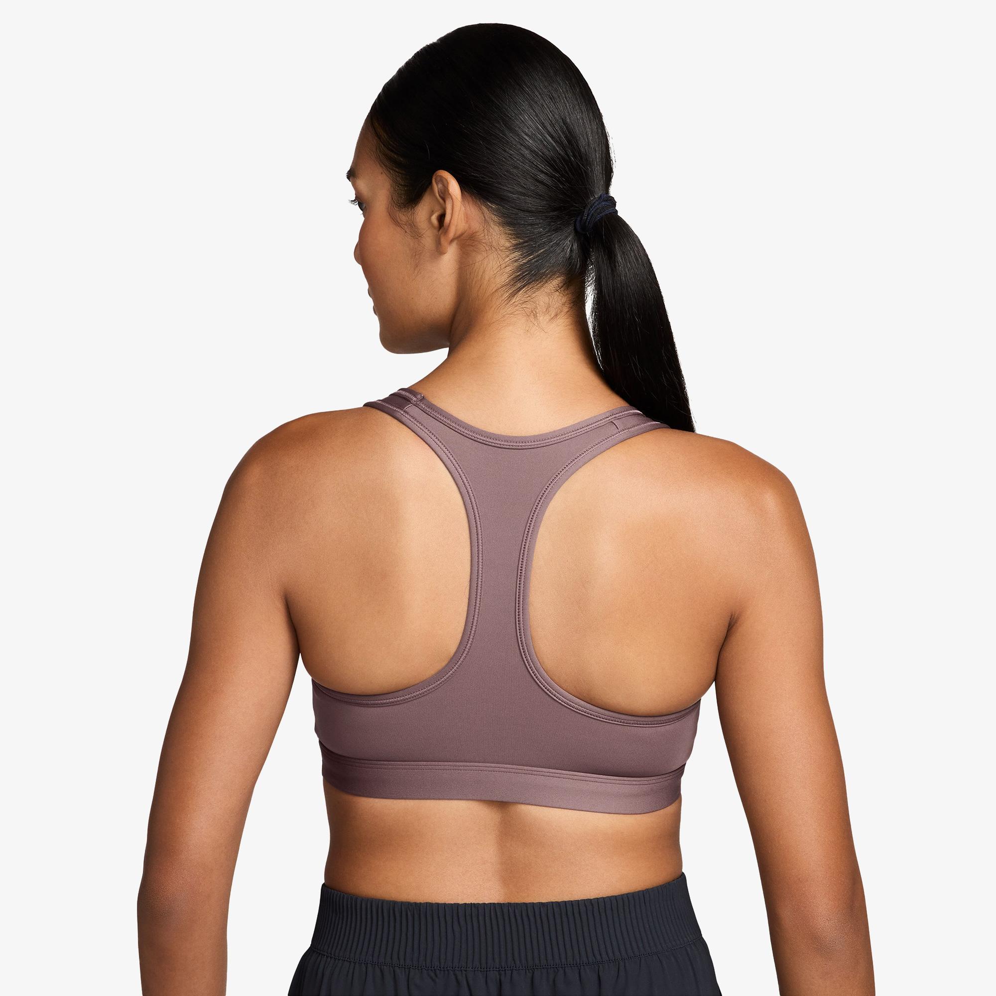 Nike Swoosh Medium Support Kadın Bordo Bra