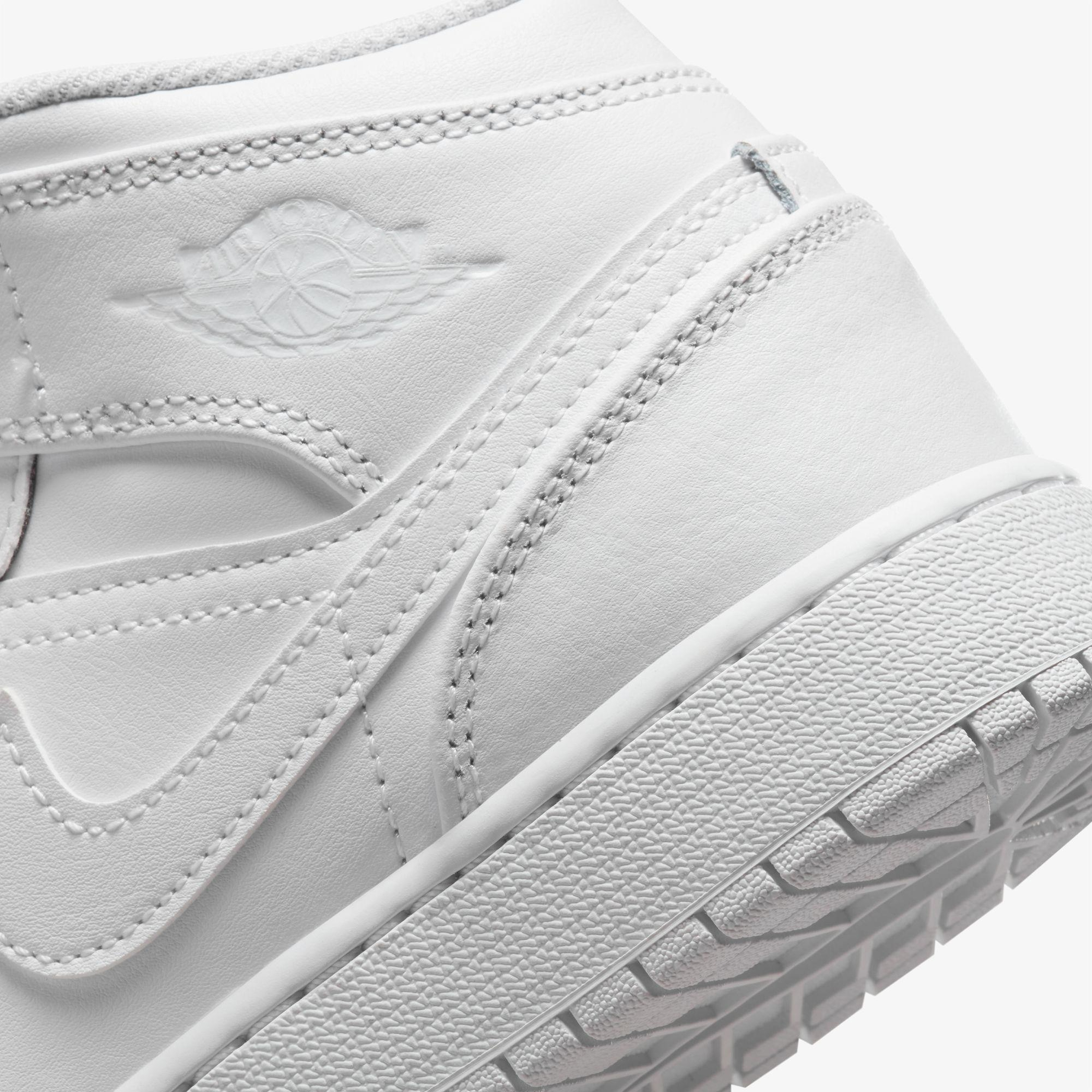 Jordan Air 1 Mid Genç Çocuk Beyaz Spor Ayakkabı