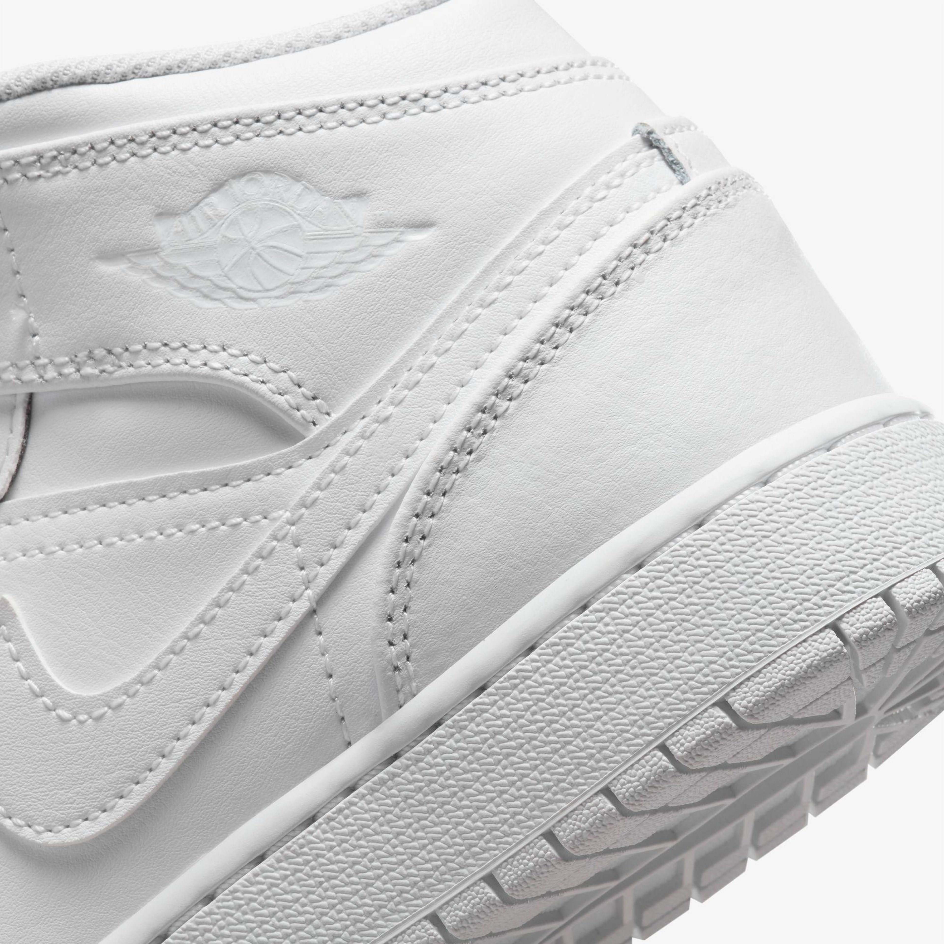 Jordan Air 1 Mid Genç Çocuk Beyaz Spor Ayakkabı