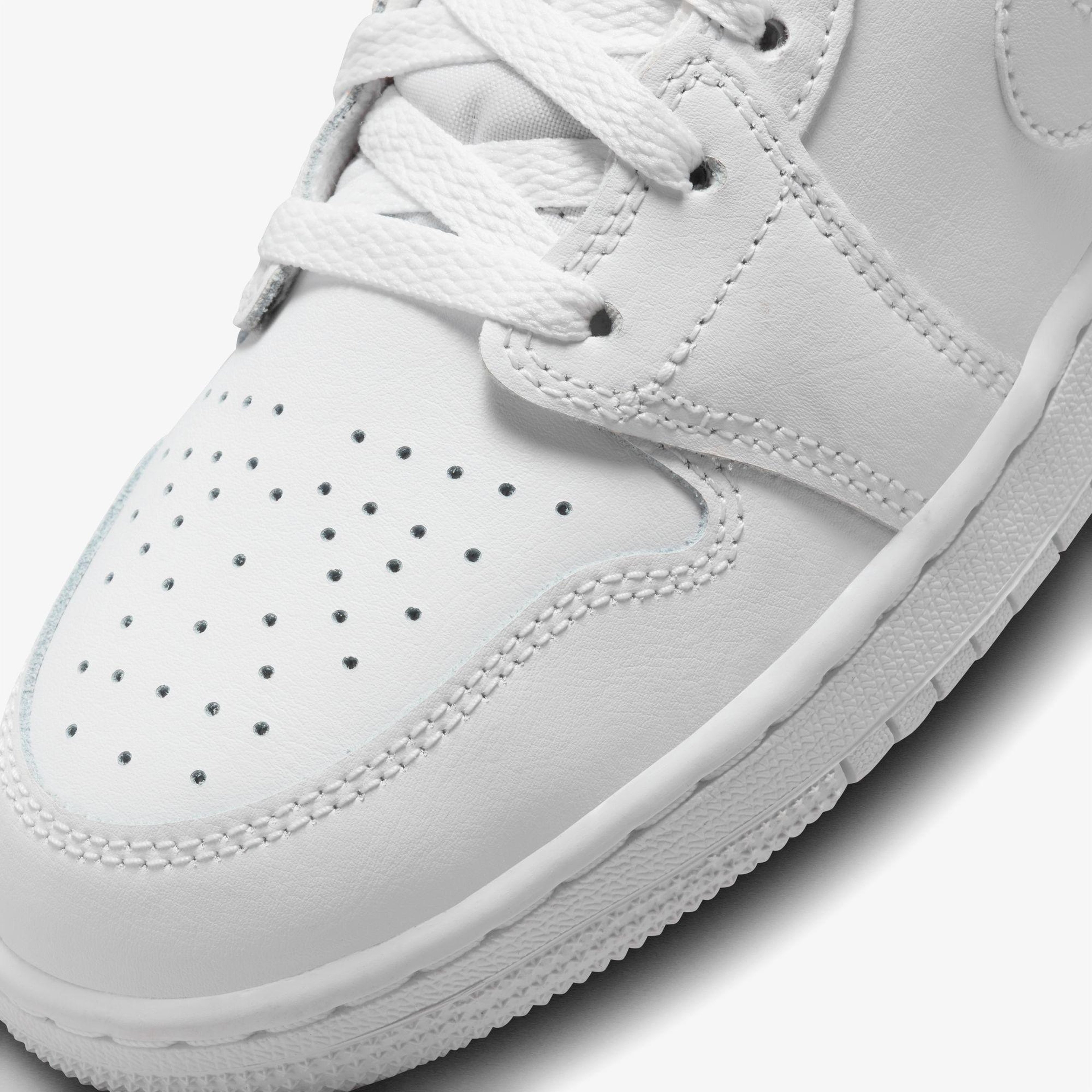 Jordan Air 1 Mid Genç Çocuk Beyaz Spor Ayakkabı
