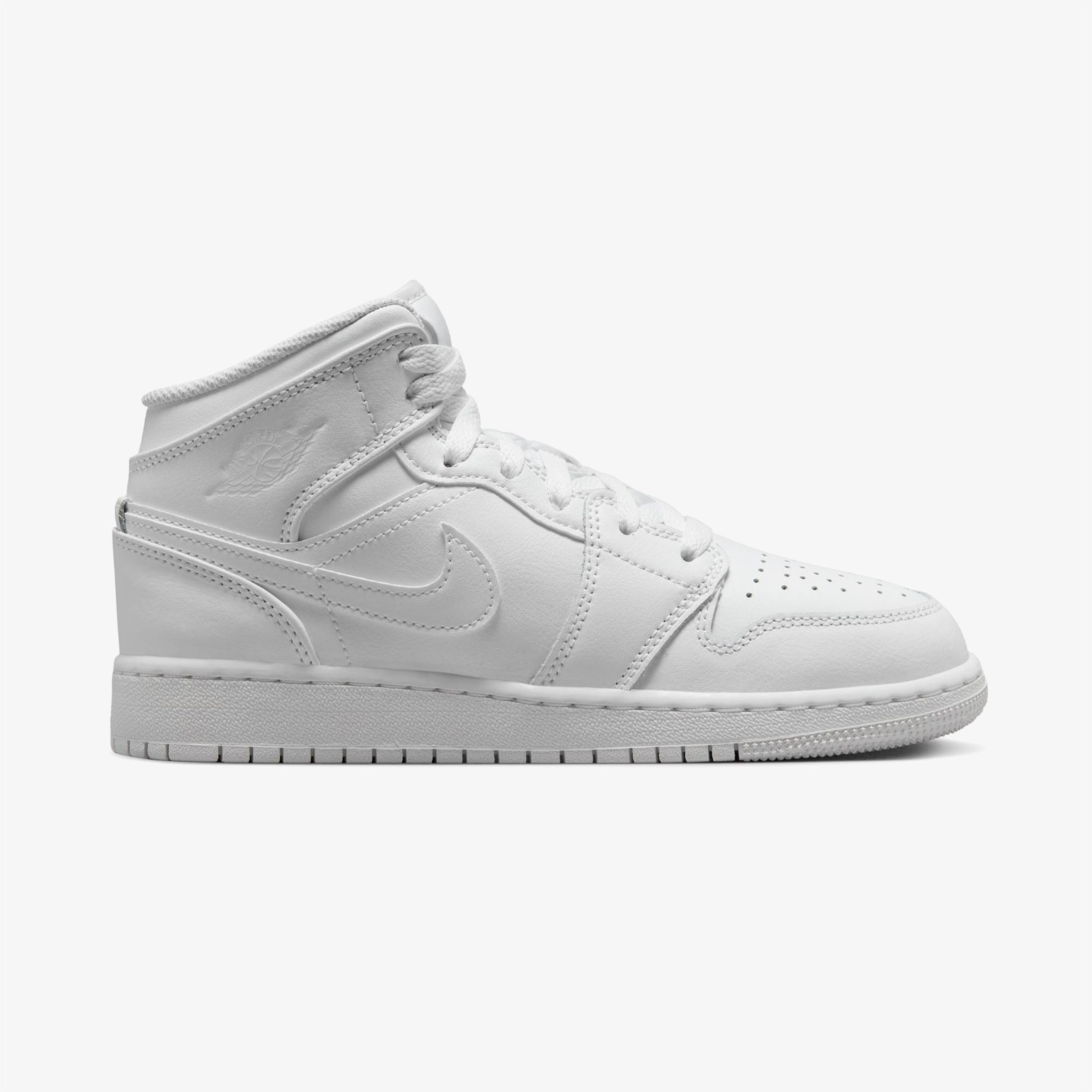 Jordan Air 1 Mid Genç Çocuk Beyaz Spor Ayakkabı