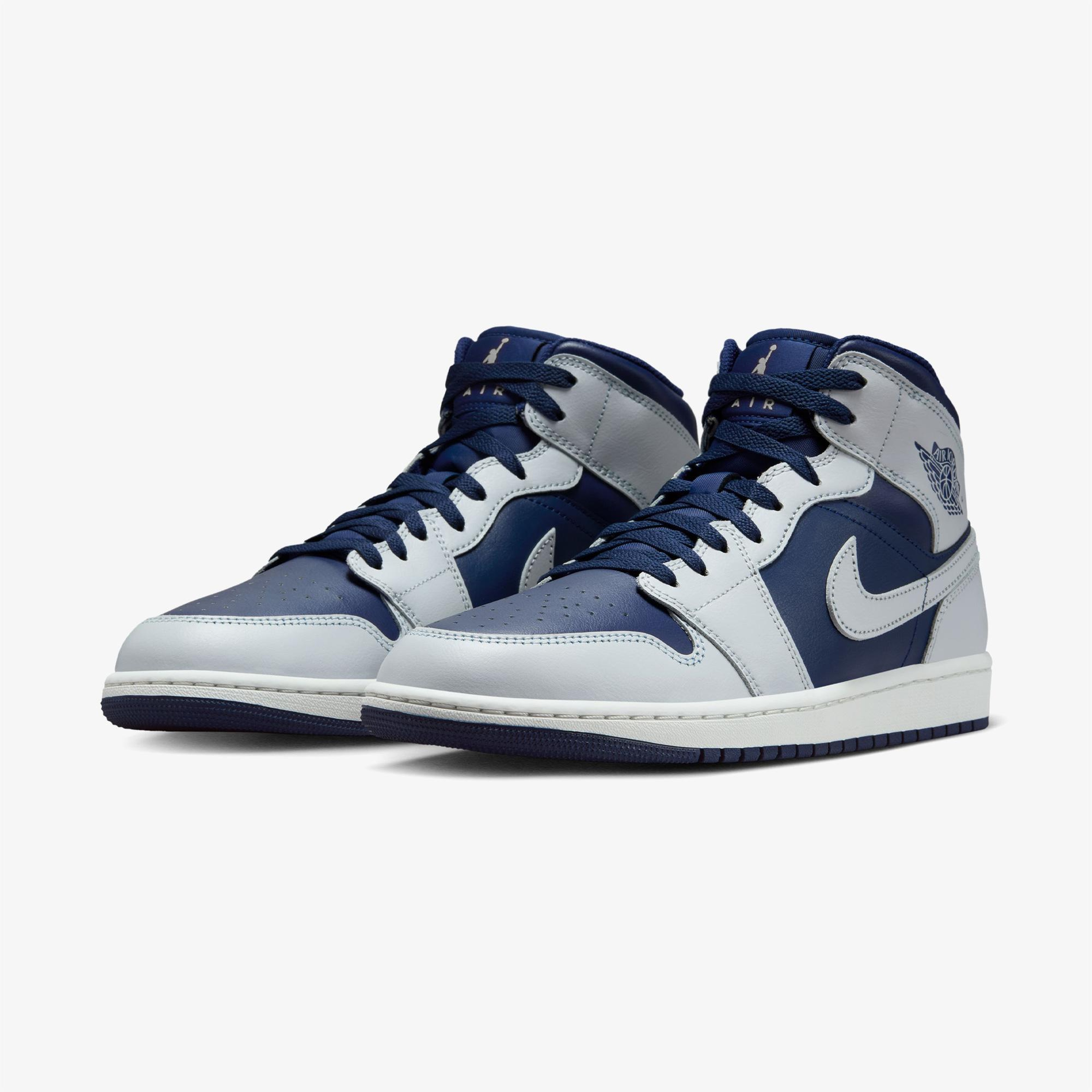 Jordan Air 1 Mid Erkek Mavi Spor Ayakkabı