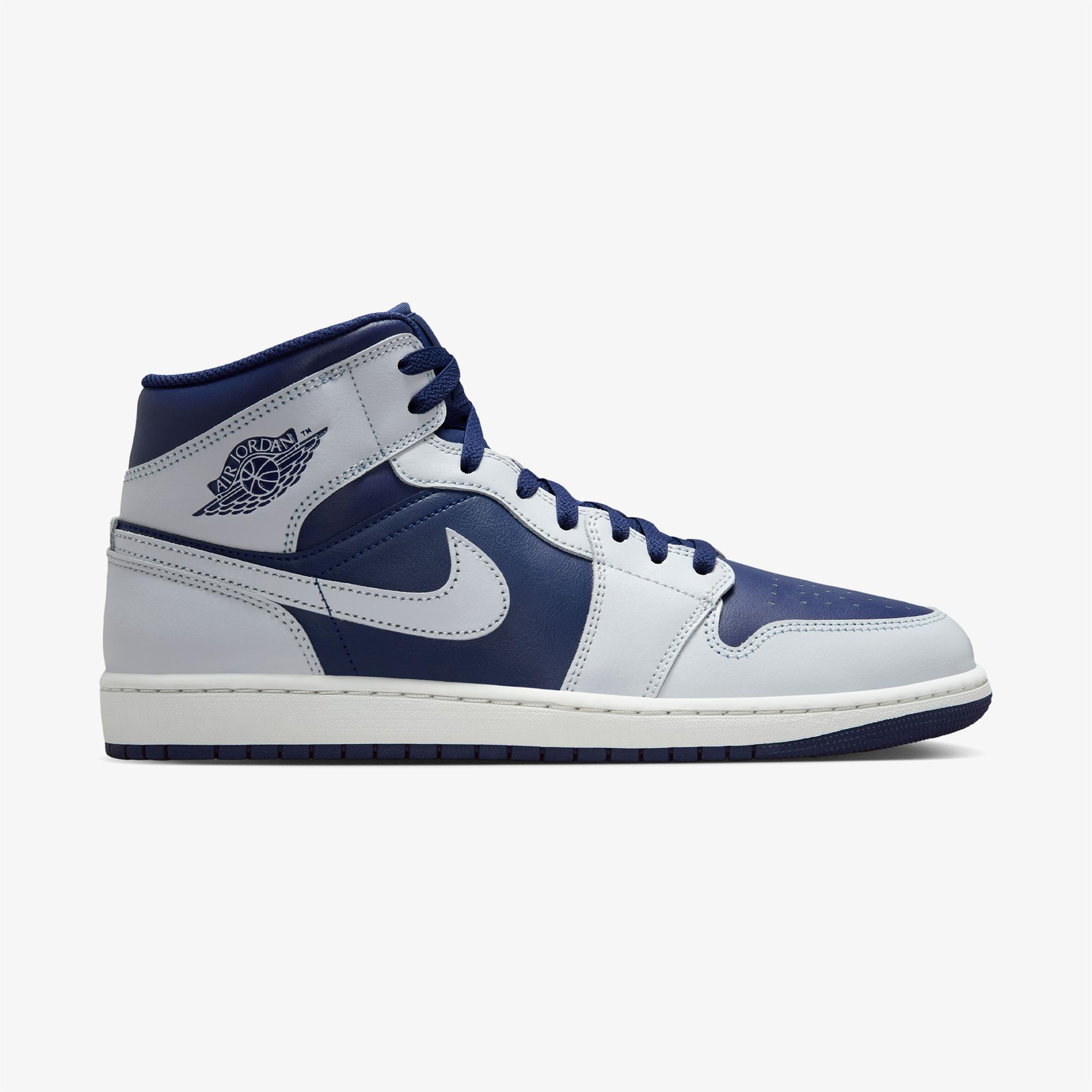 Jordan Air 1 Mid Erkek Mavi Spor Ayakkabı