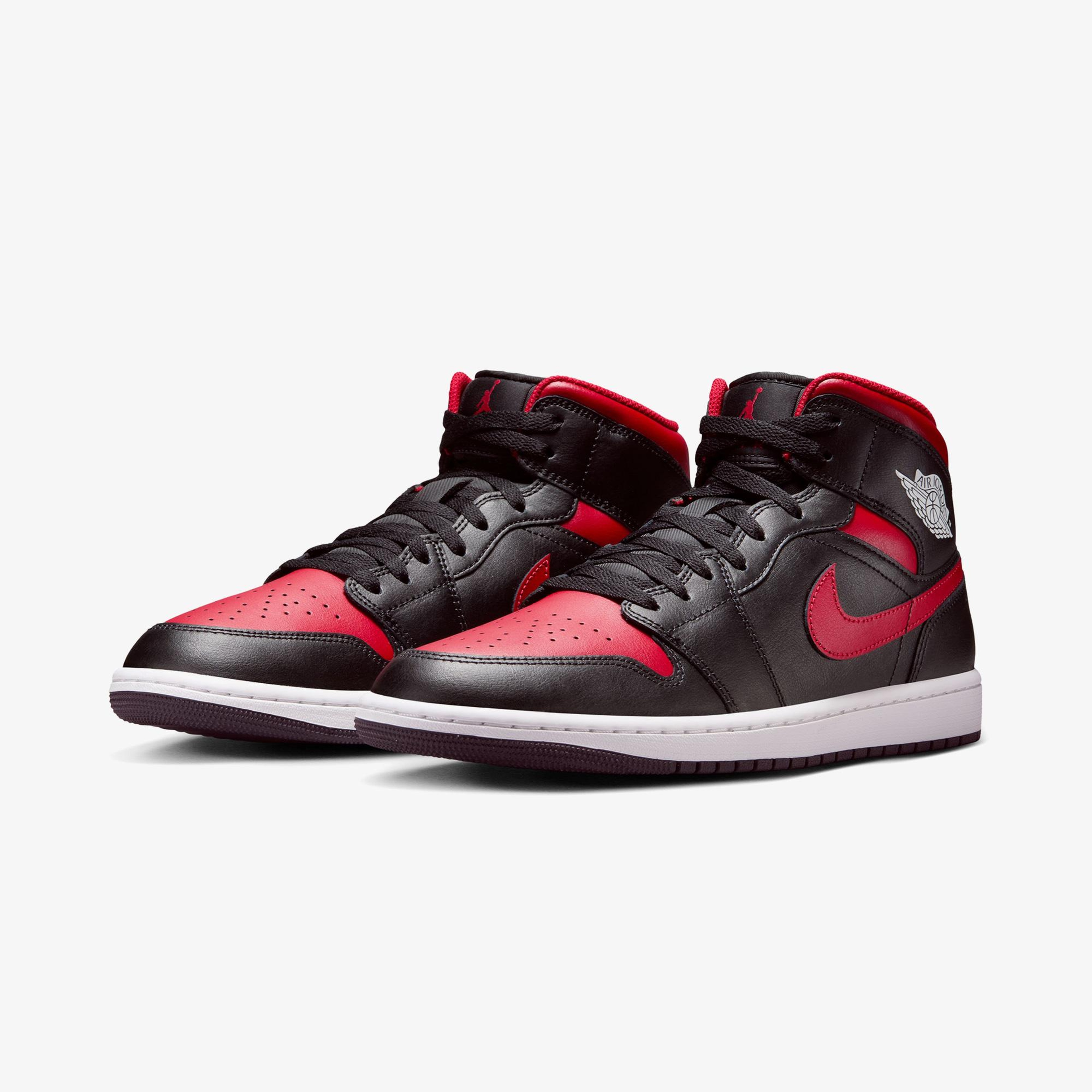 Jordan Air 1 Mid Erkek Siyah Spor Ayakkabı