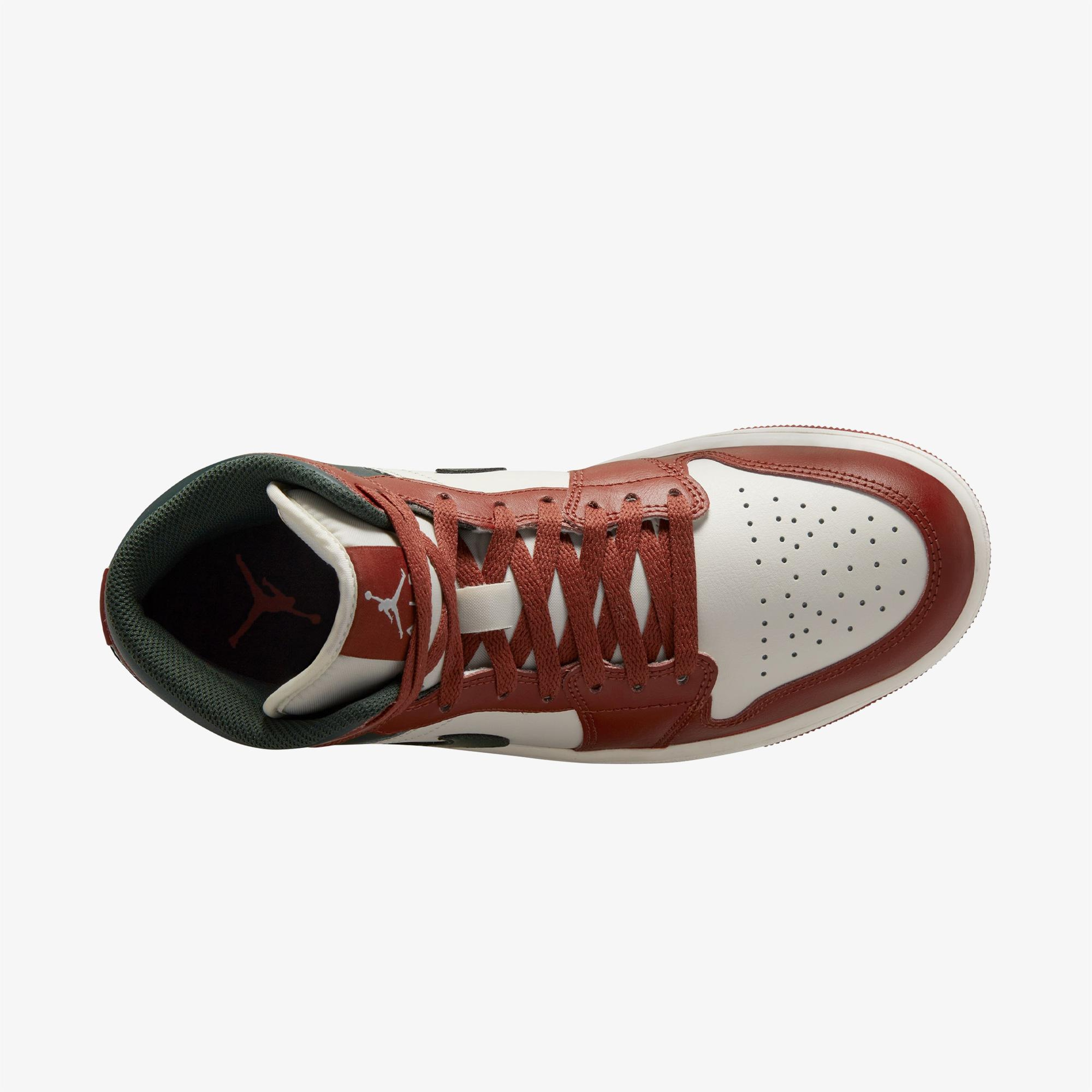 Jordan Air 1 Mid Erkek Kırmızı Spor Ayakkabı