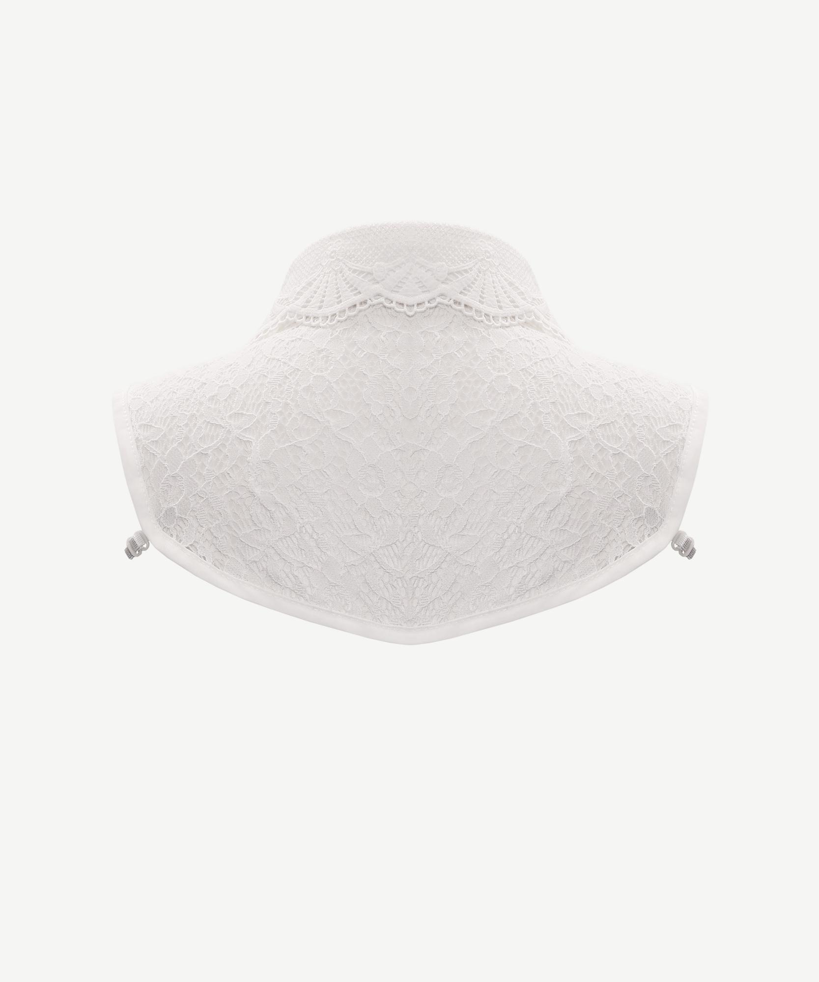 YARGICI Dantel Tül Yarım Gömlek Yakası