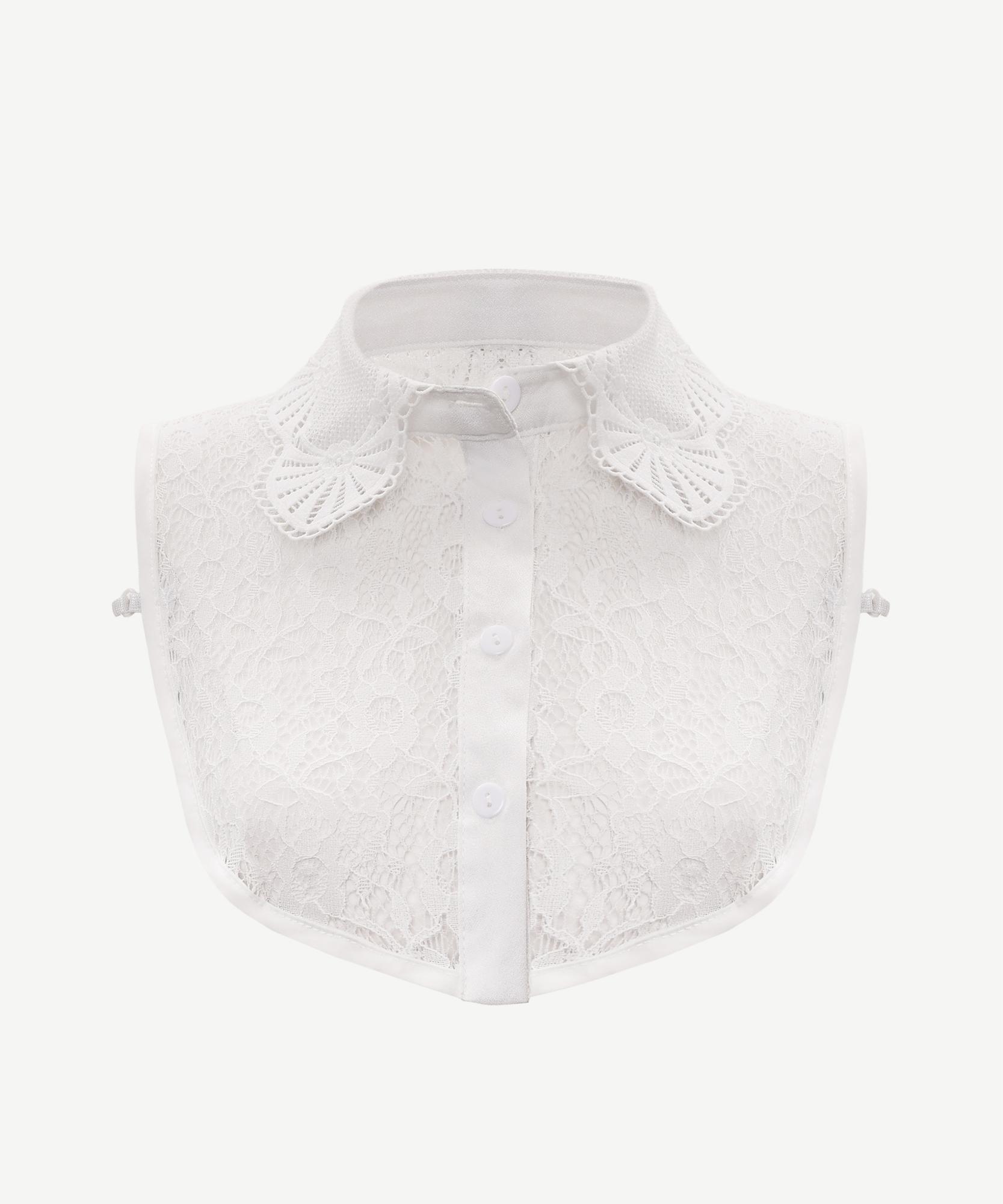 YARGICI Dantel Tül Yarım Gömlek Yakası