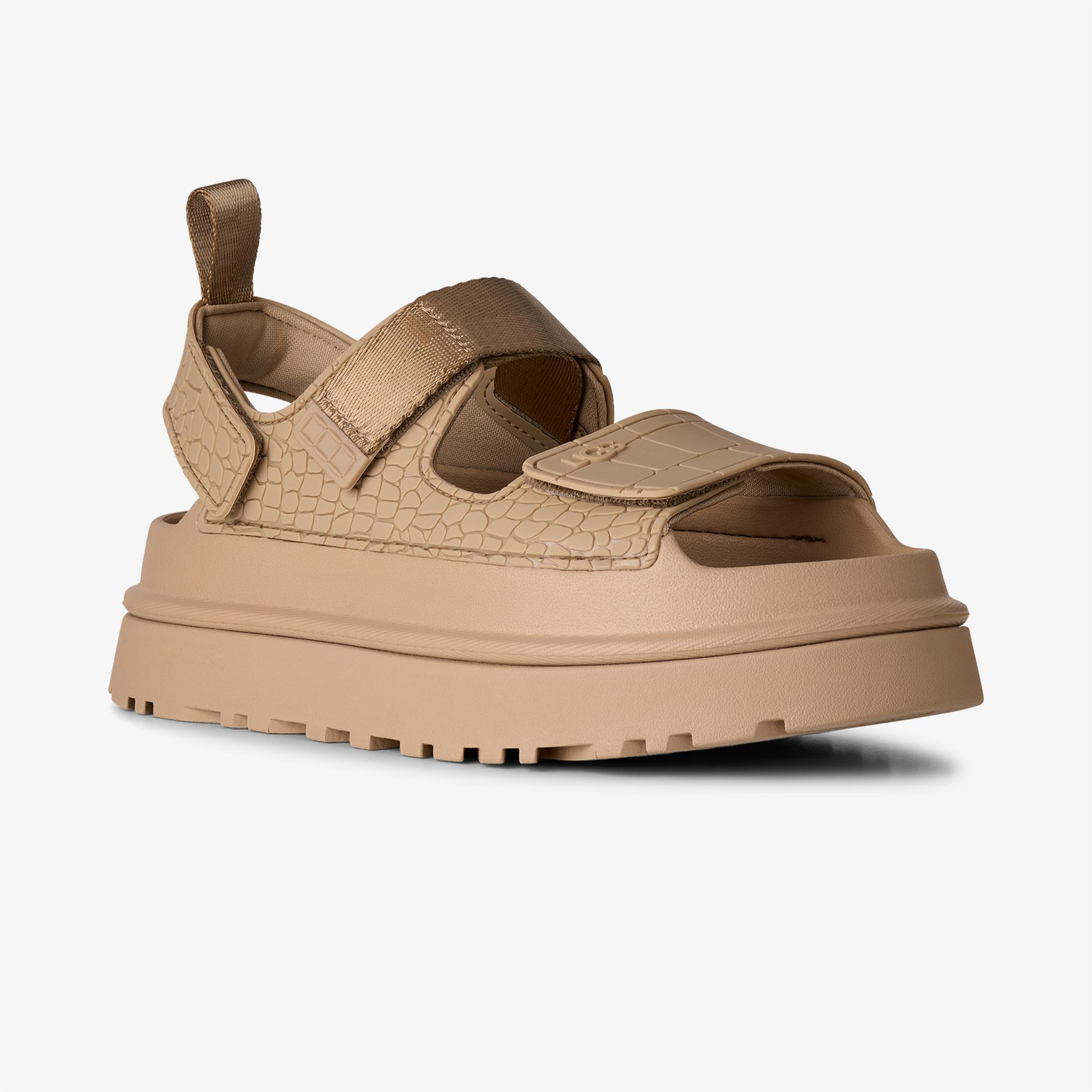 UGG Goldenglow Embossed Kadın Kum Beji Sandalet