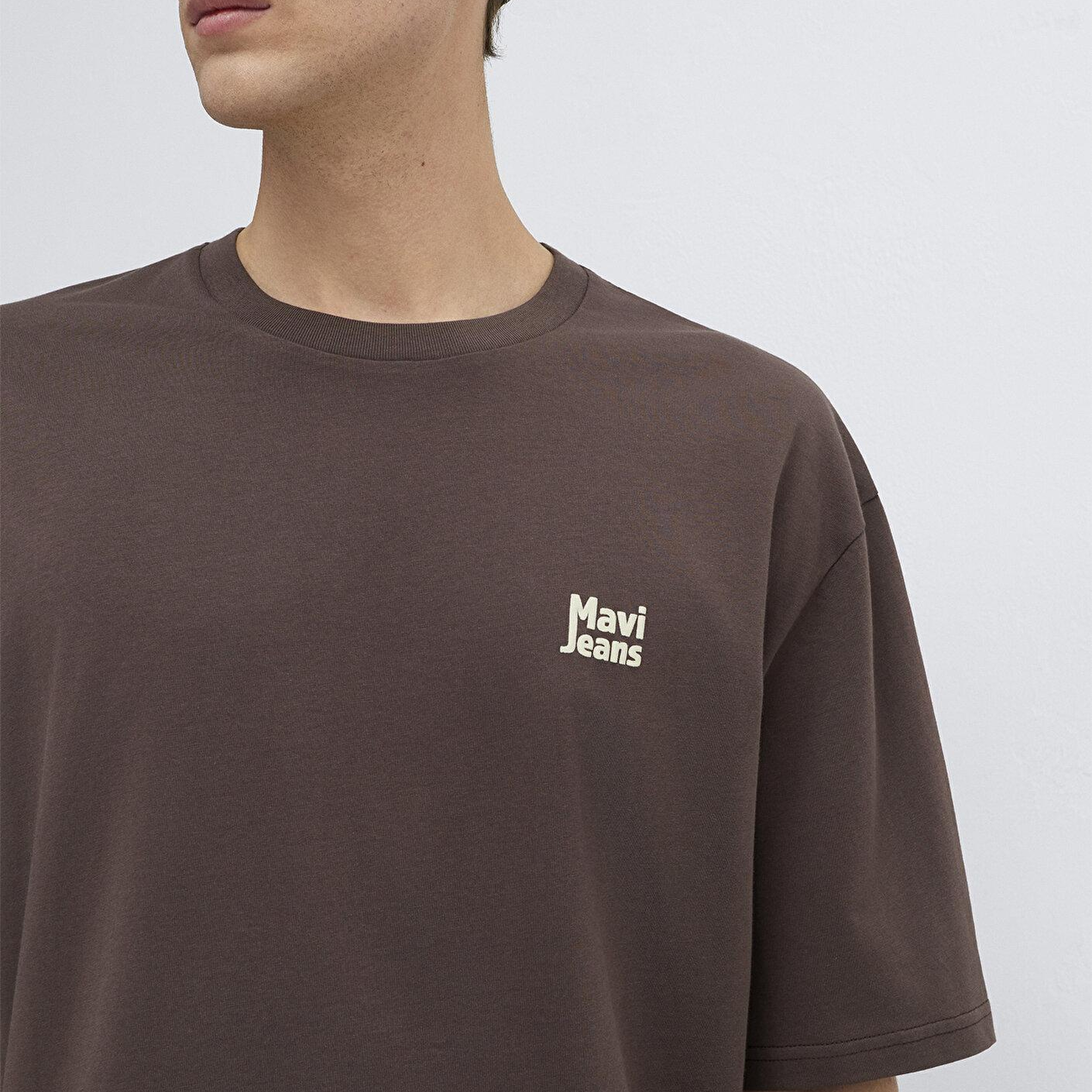 Mavi Mavi Jeans Baskılı Kahverengi Tişört Relaxed Fit / Rahat Kesim 0613347-71603