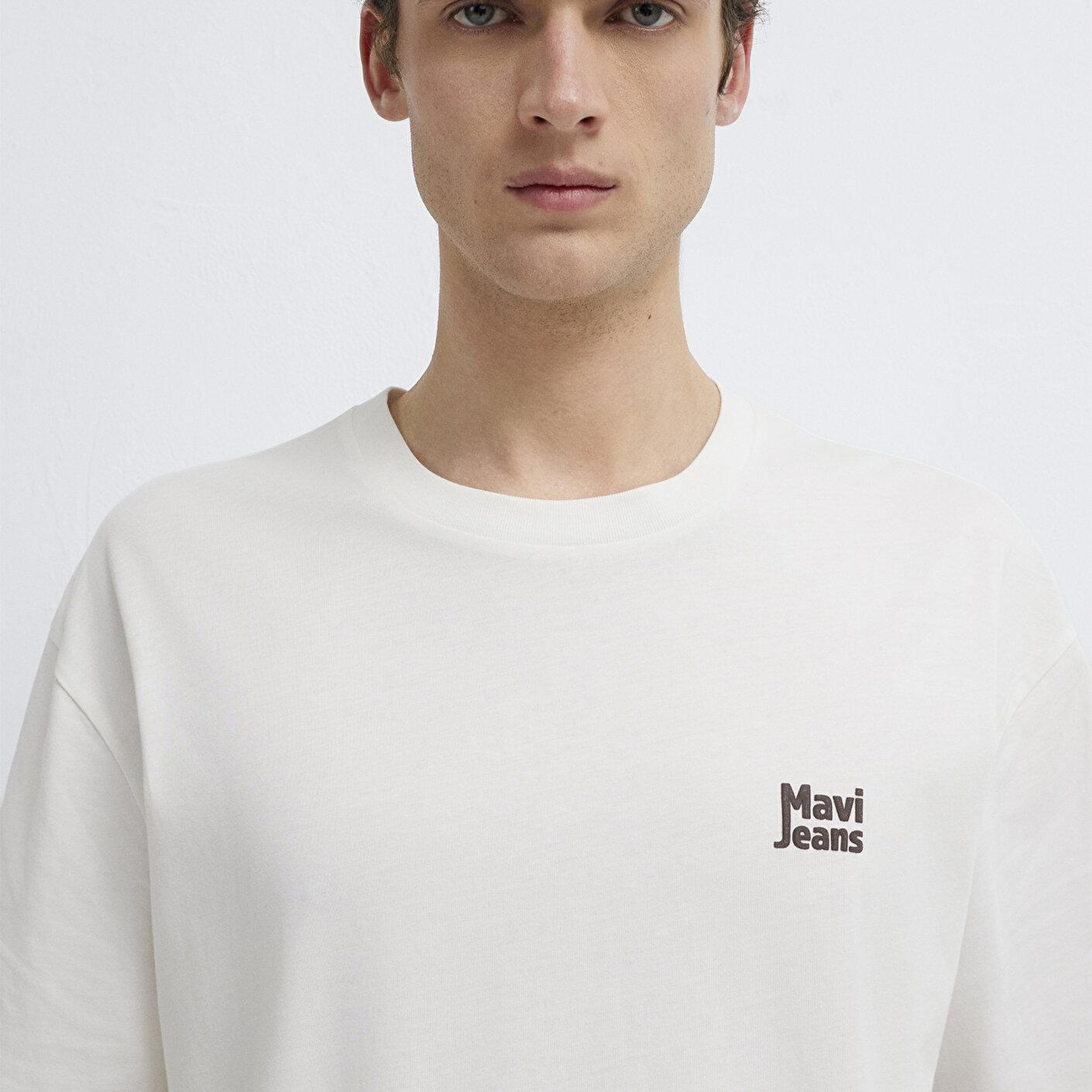 Mavi Mavi Jeans Baskılı Ekru Tişört Relaxed Fit / Rahat Kesim 0613347-70057