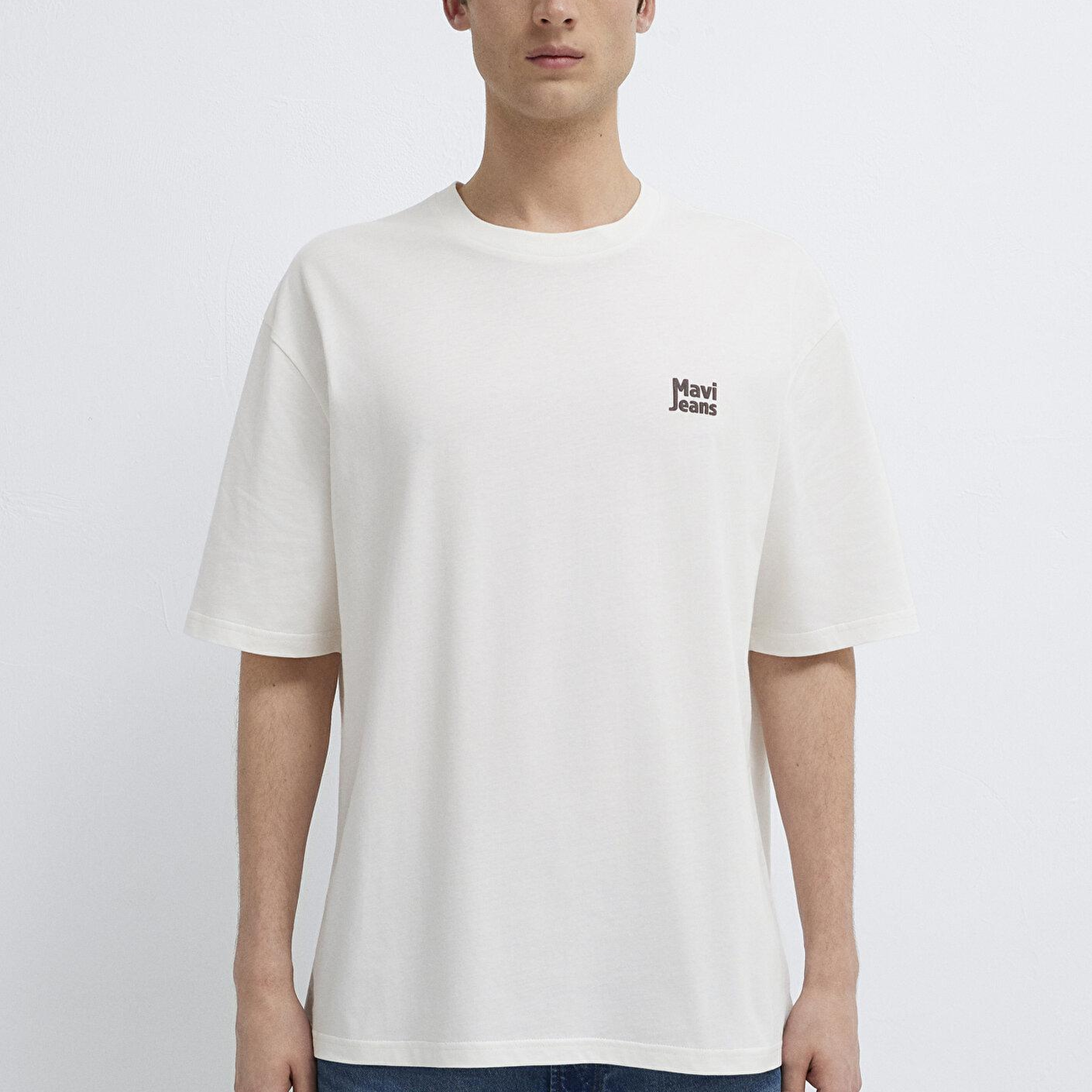 Mavi Mavi Jeans Baskılı Ekru Tişört Relaxed Fit / Rahat Kesim 0613347-70057