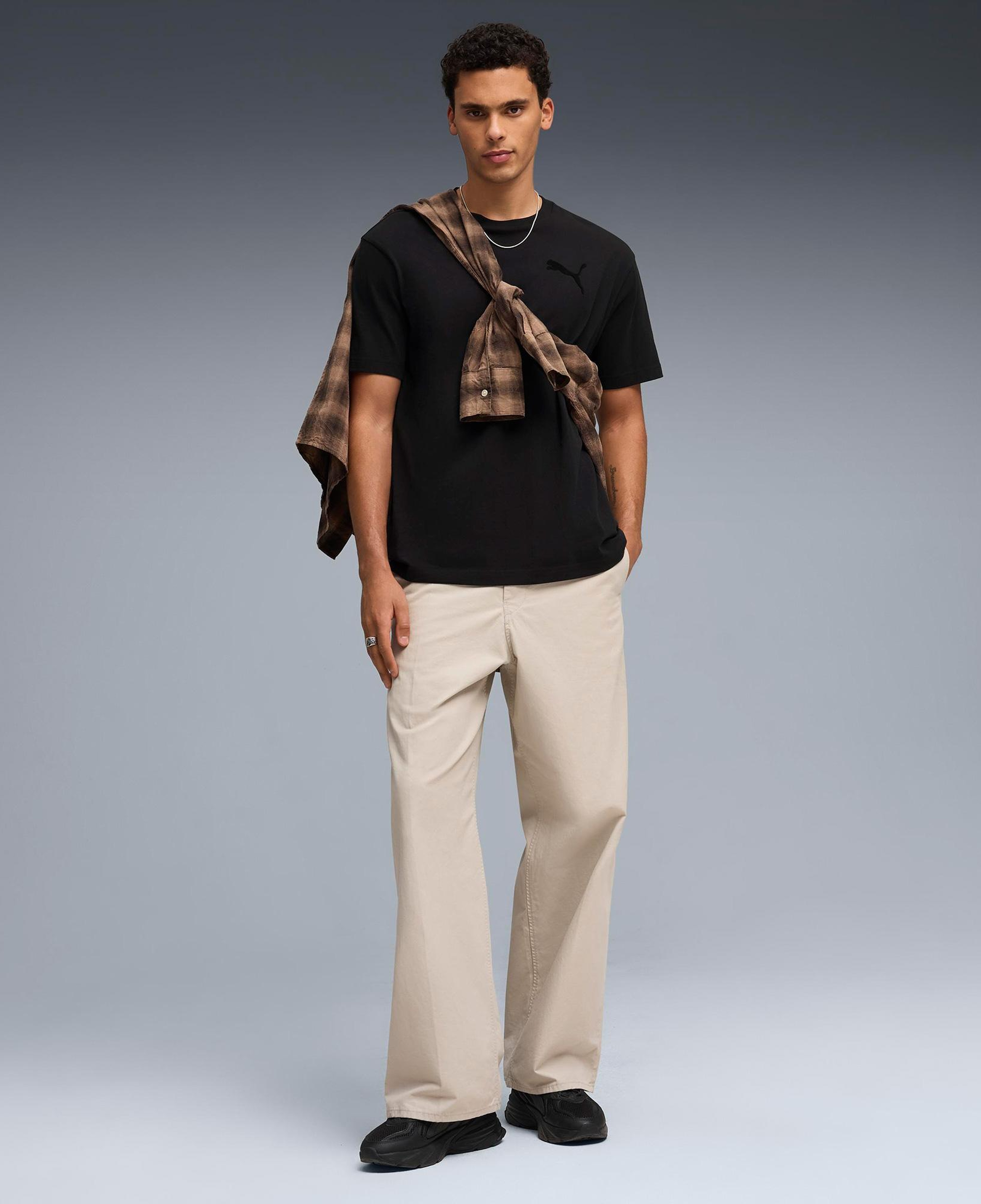Puma Ess Elevated Cat Logo Erkek Siyah T-Shirt