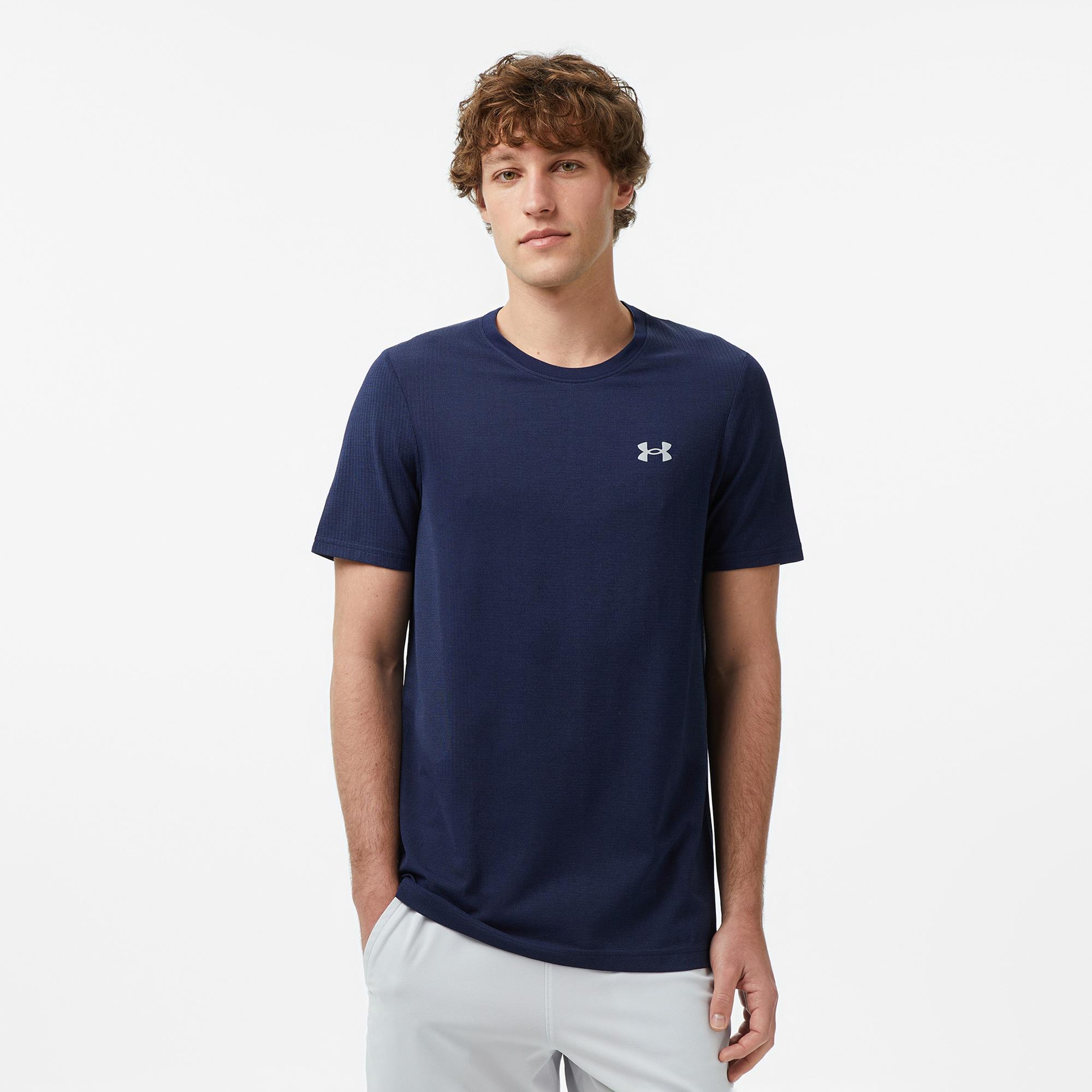 Under Armour Vanish Seamless Ss Erkek Lacivert Antrenman T-Shirt