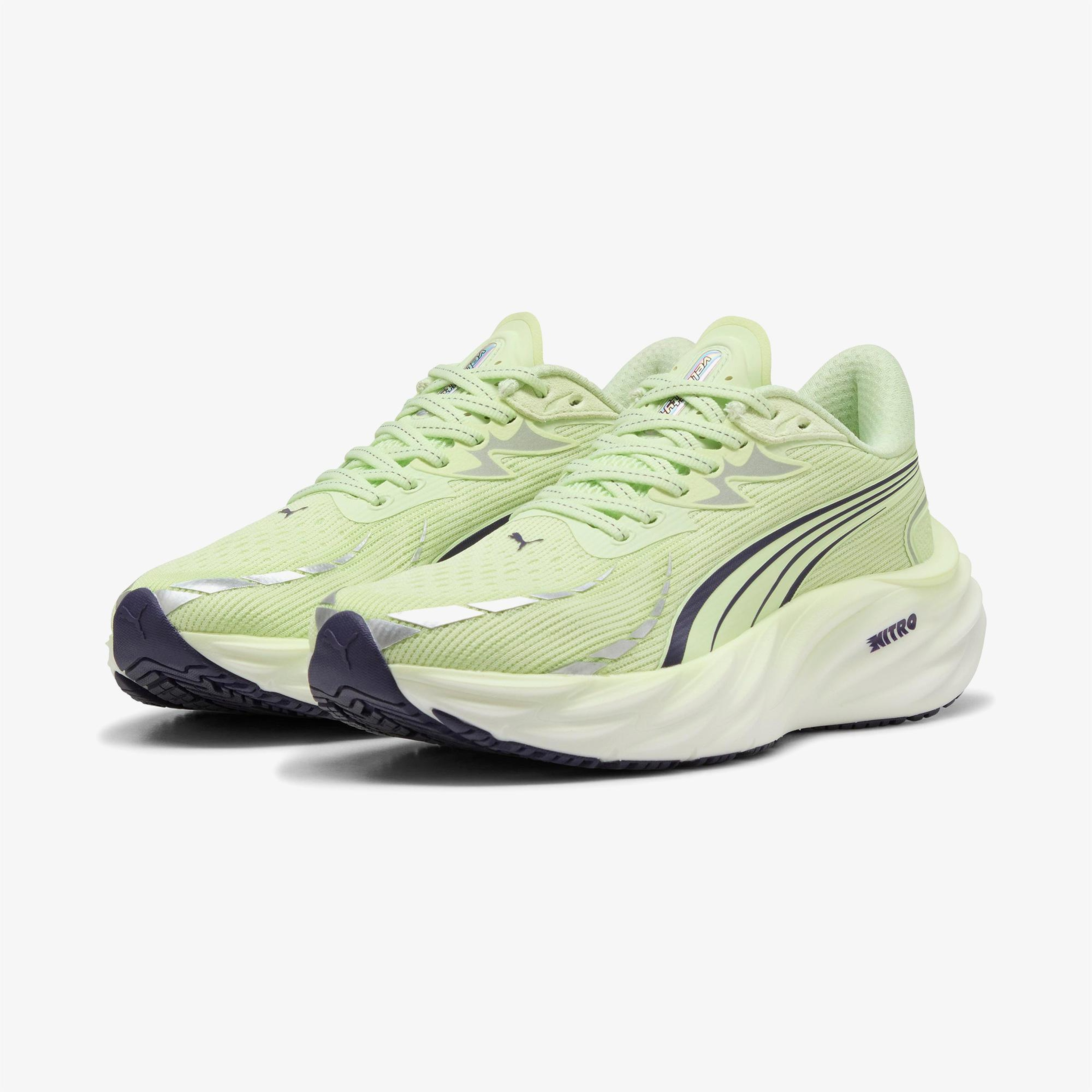 Puma Velocity Nitro 4 Kadın Gri Koşu Ayakkabısı