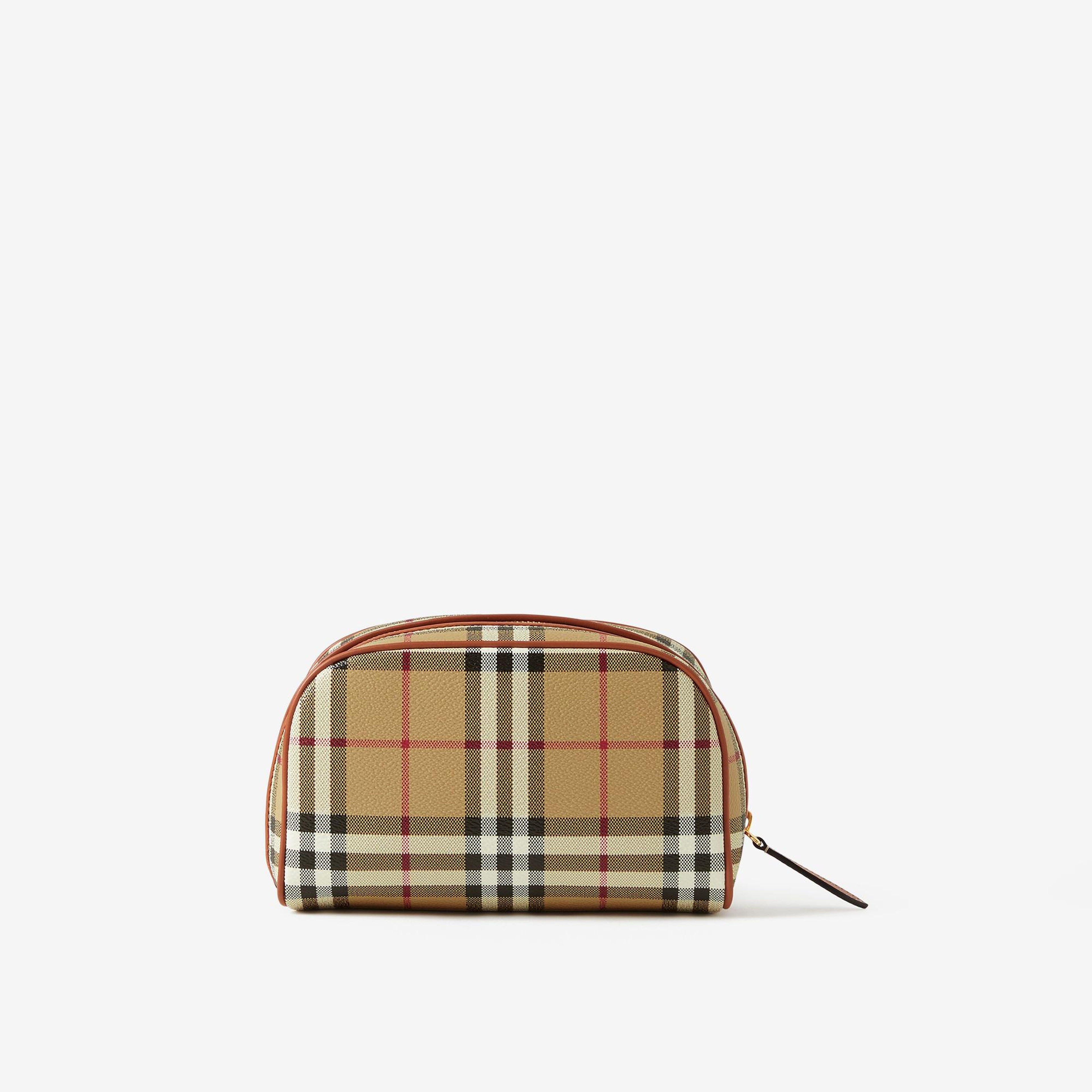 Burberry Small Check Travel Kadın Bej El Çantası