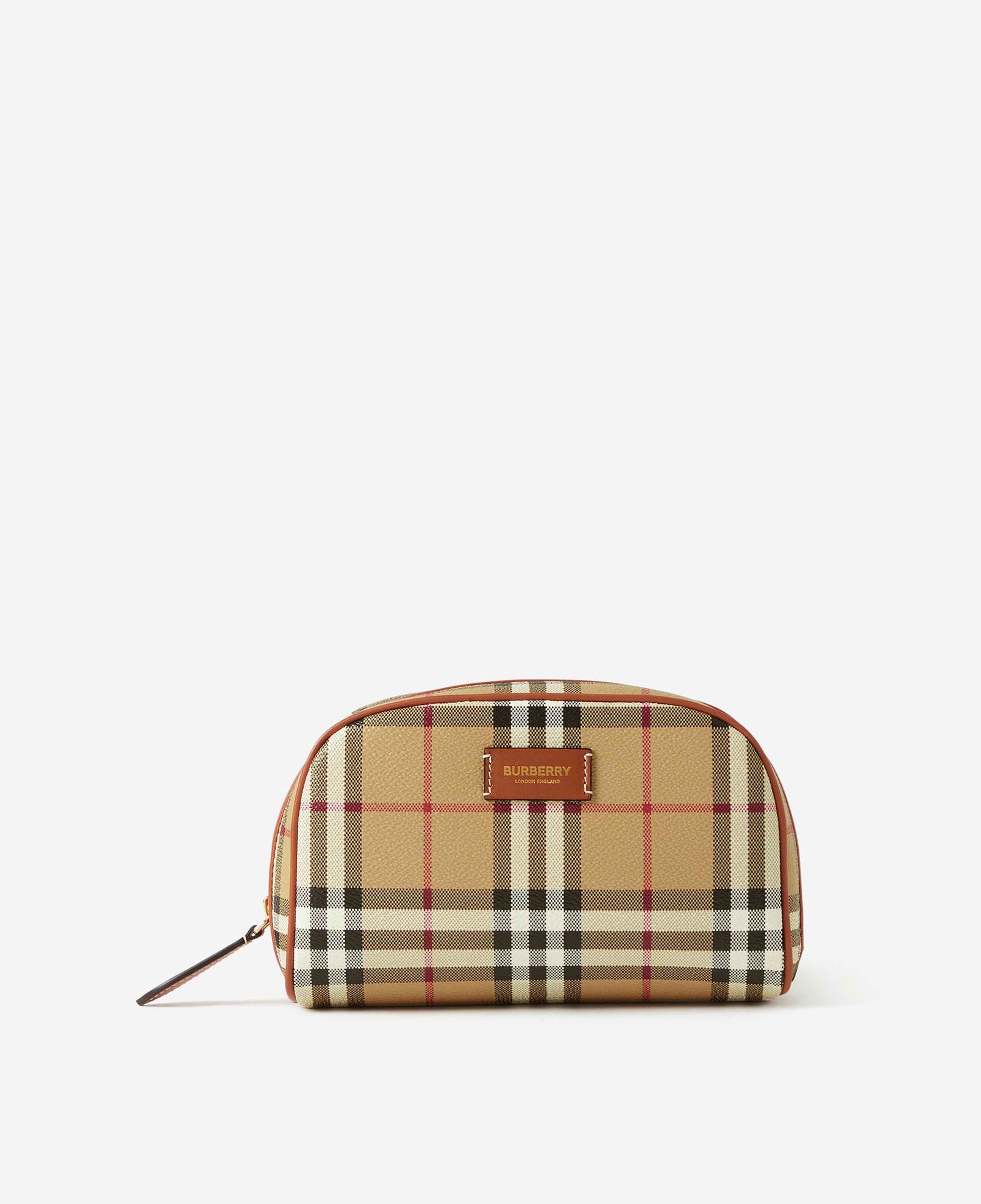 Burberry Small Check Travel Kadın Bej El Çantası