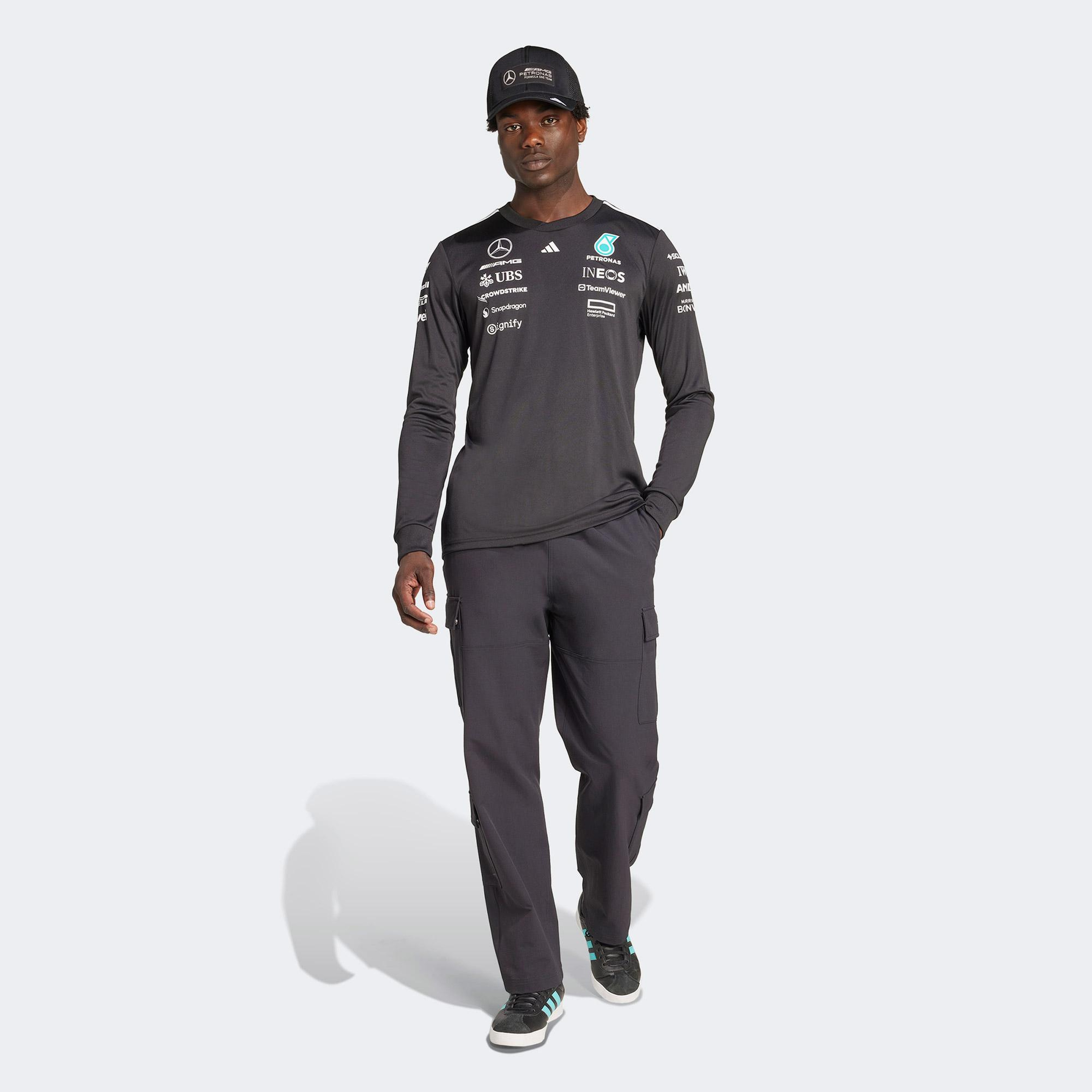 adidas Mercedes Amg Petronas Formula One Team Uzun Kollu Pilot Erkek Siyah Motorsport Forma