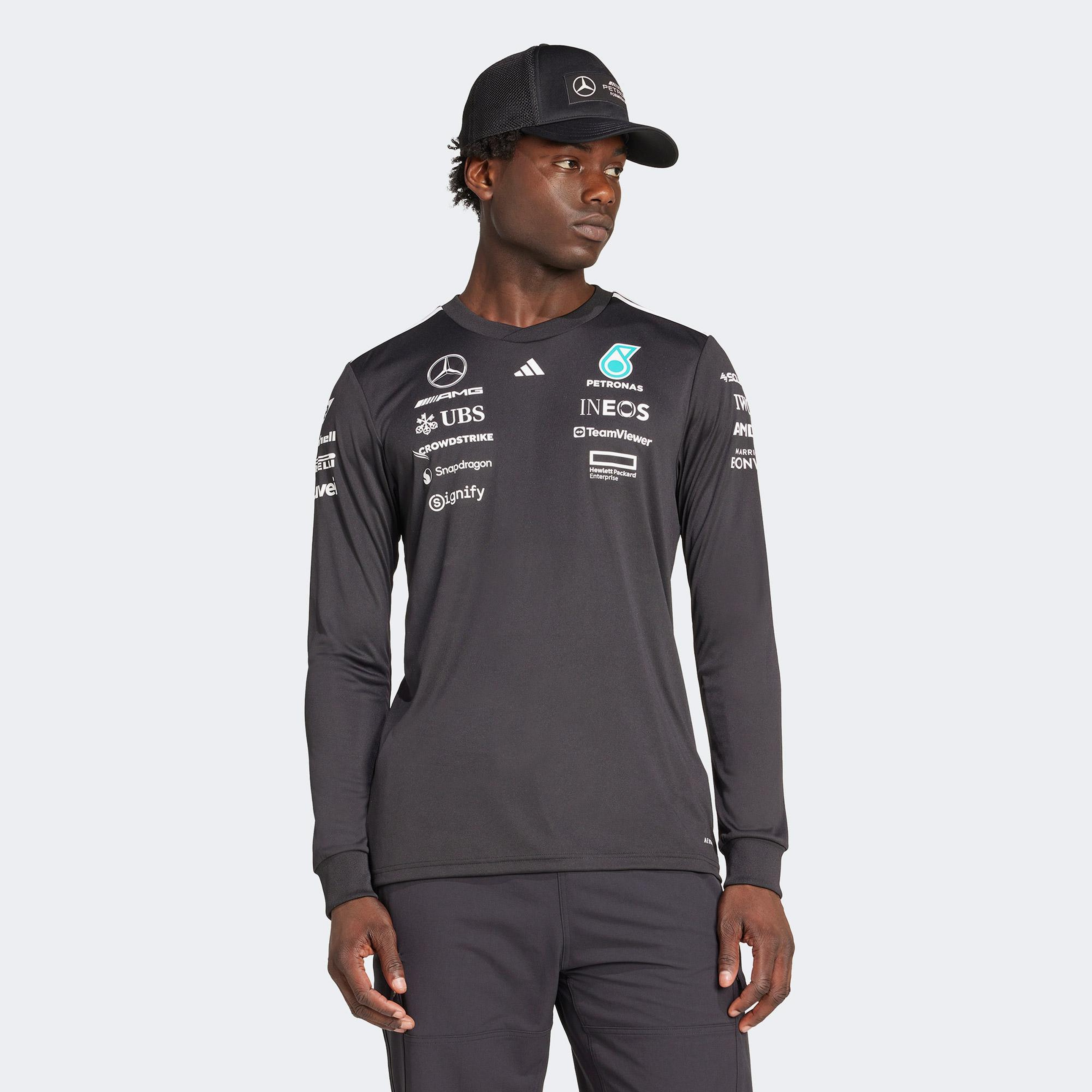 adidas Mercedes Amg Petronas Formula One Team Uzun Kollu Pilot Erkek Siyah Motorsport Forma