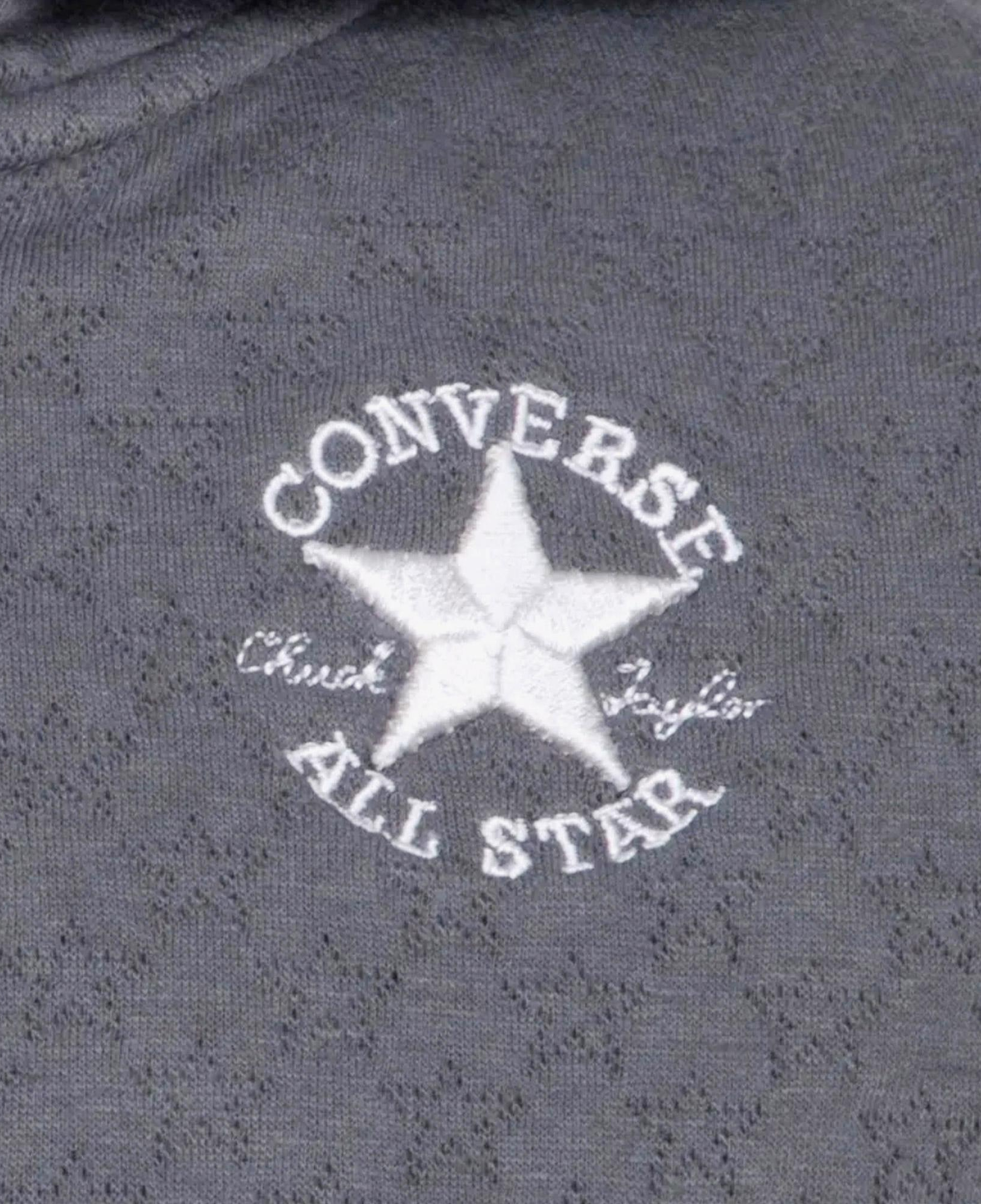 Converse Star Pointelle Çocuk Siyah Sweatshirt