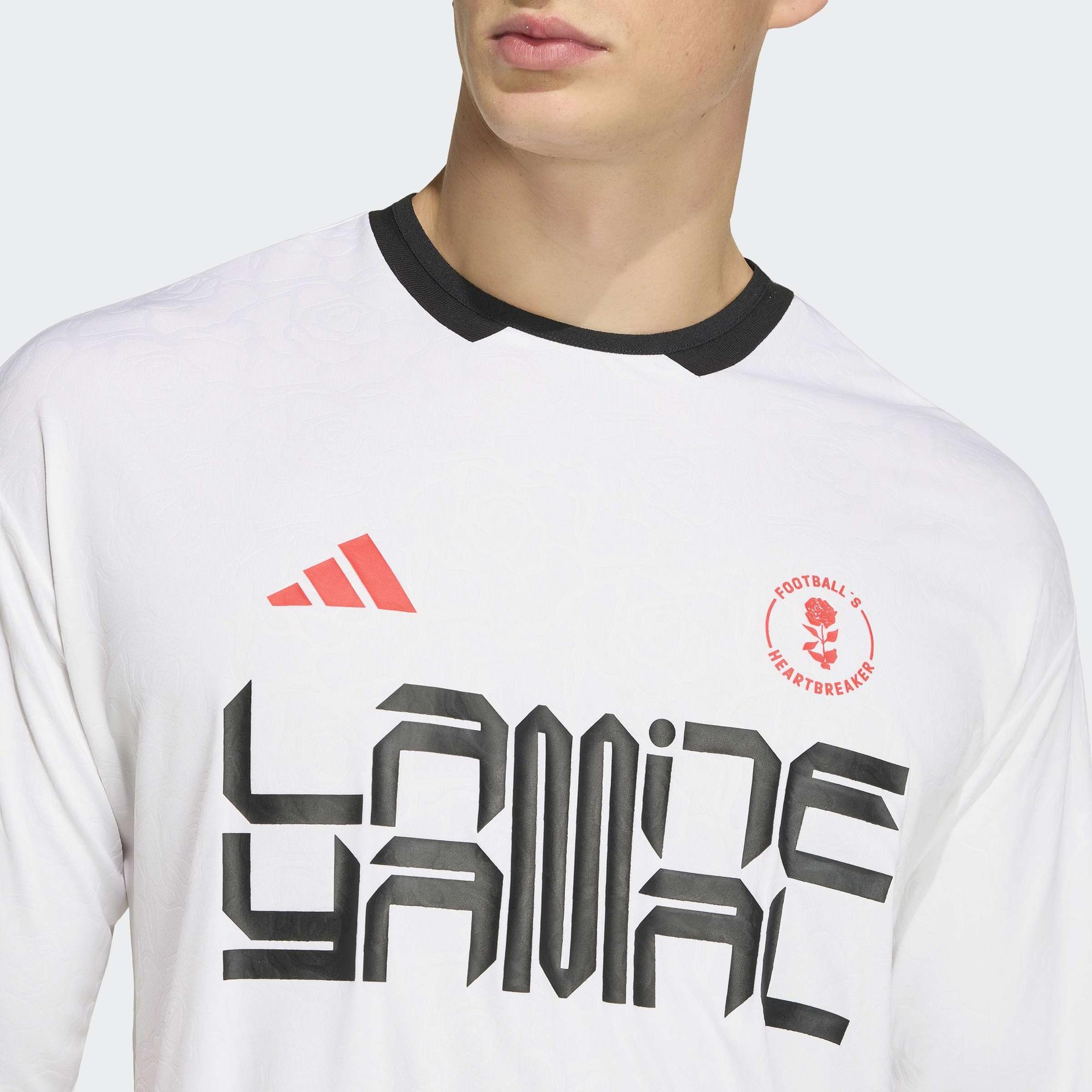 adidas Lamine Yamal Erkek Beyaz T-Shirt