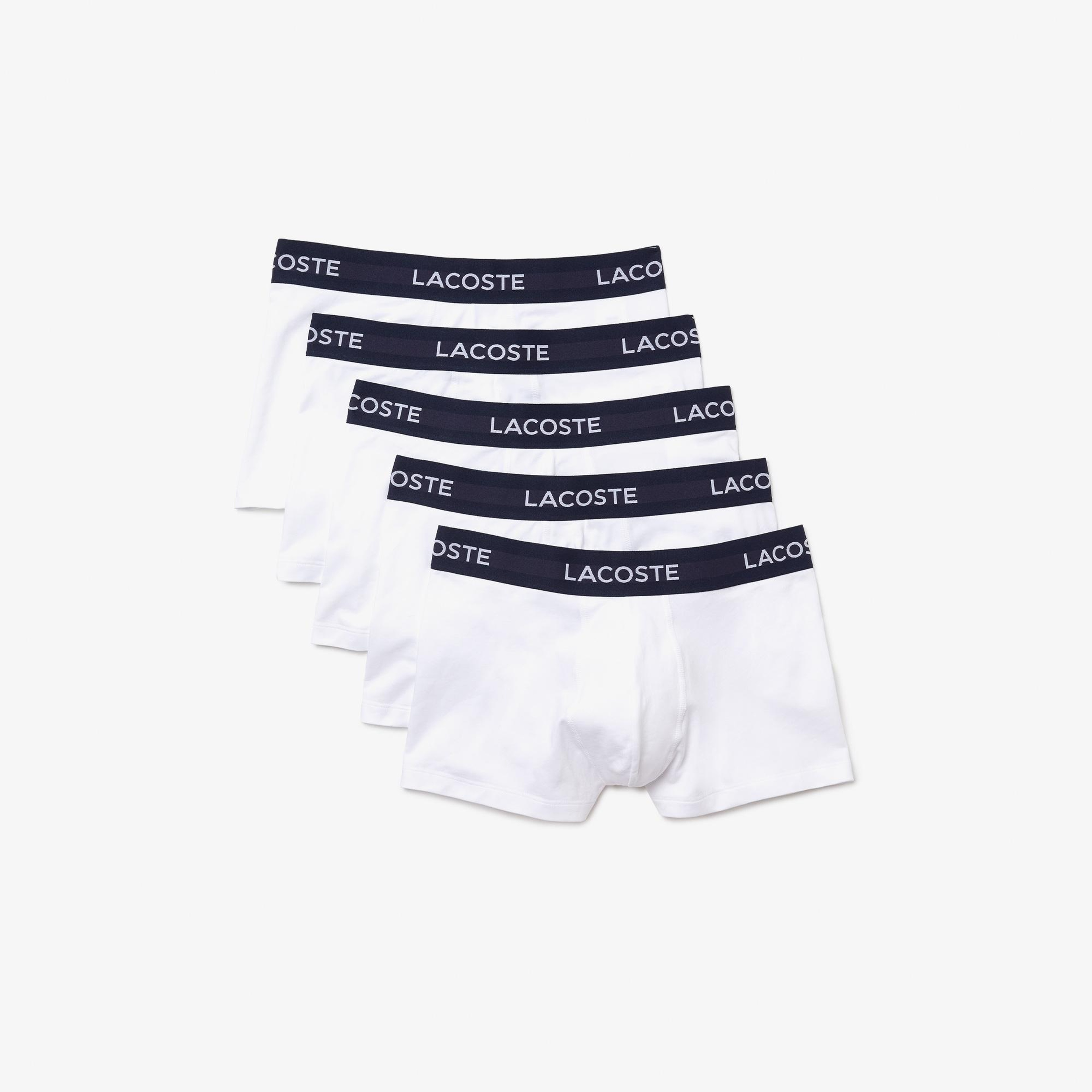 Lacoste Core Erkek 5'li Beyaz Boxer
