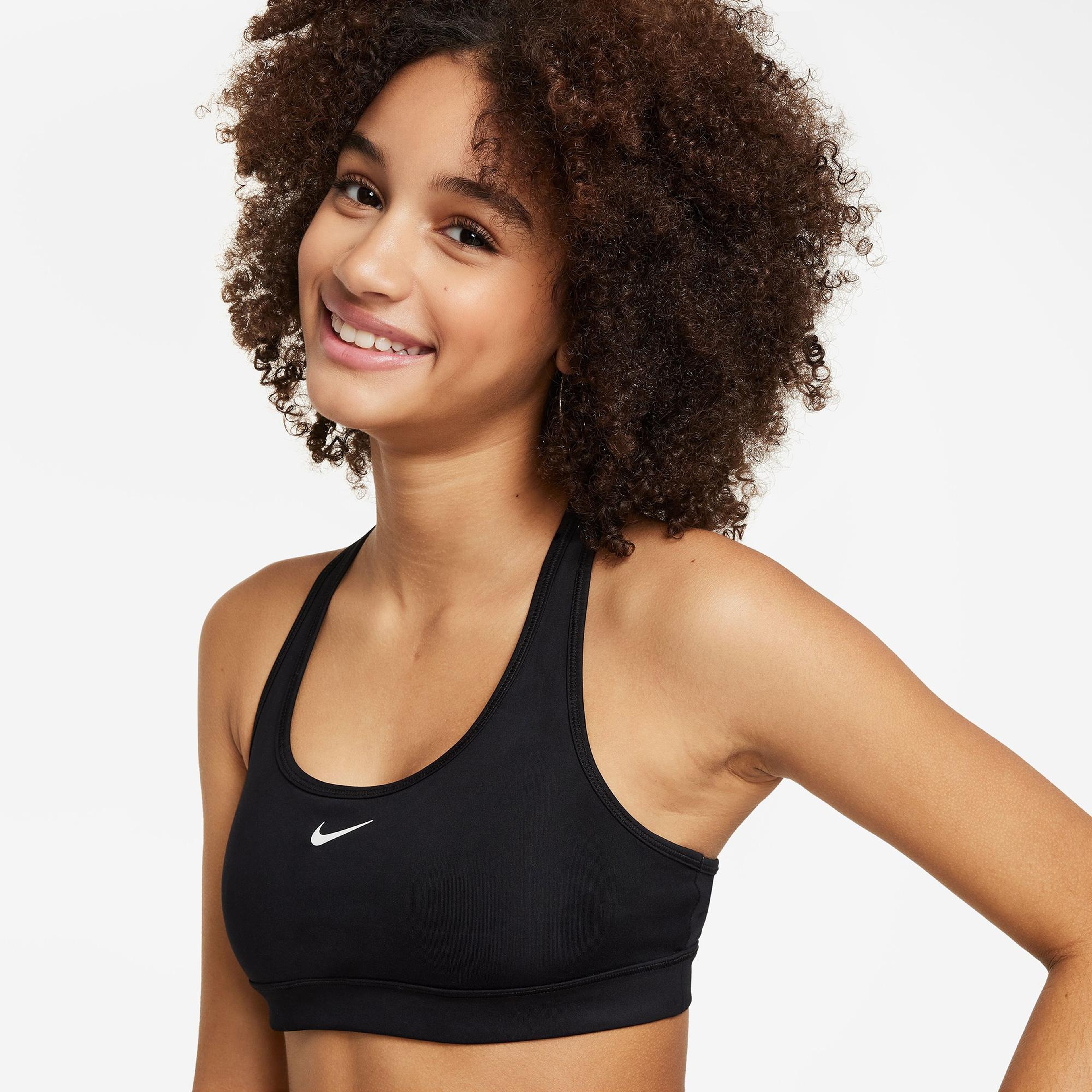 Nike Dri-Fit Swoosh Çocuk Siyah Bra